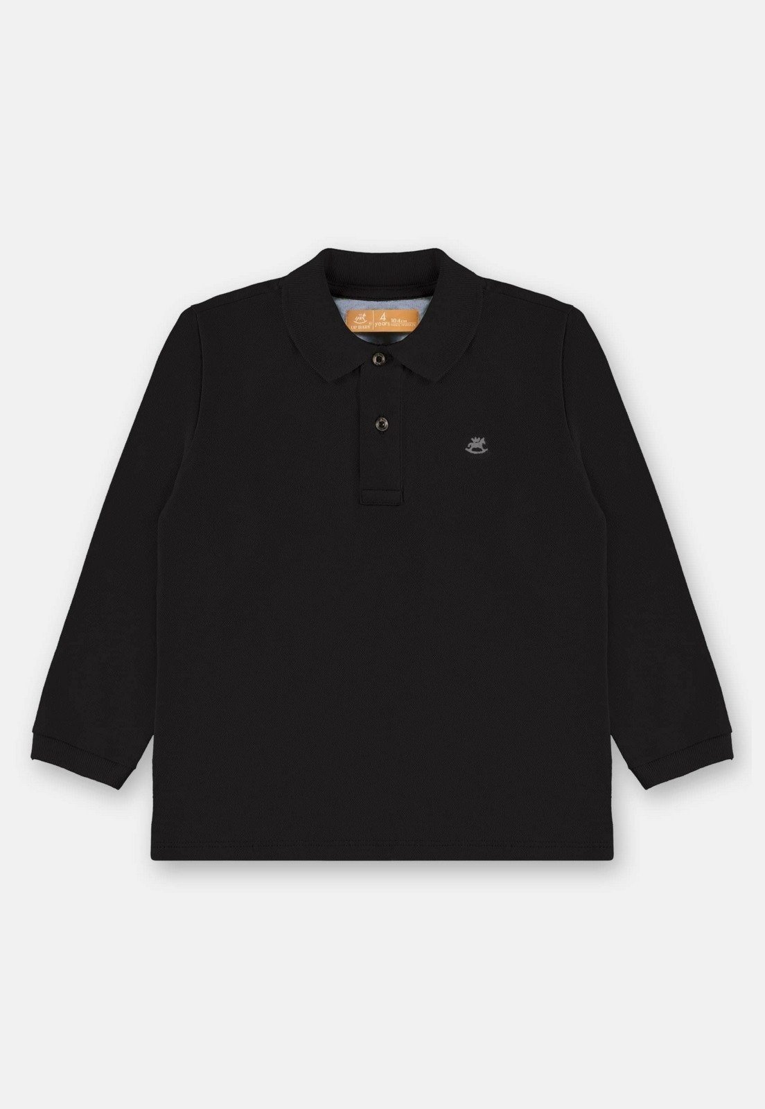 Infantil – Camisa Polo Masculina em Piquet Up Baby Preto