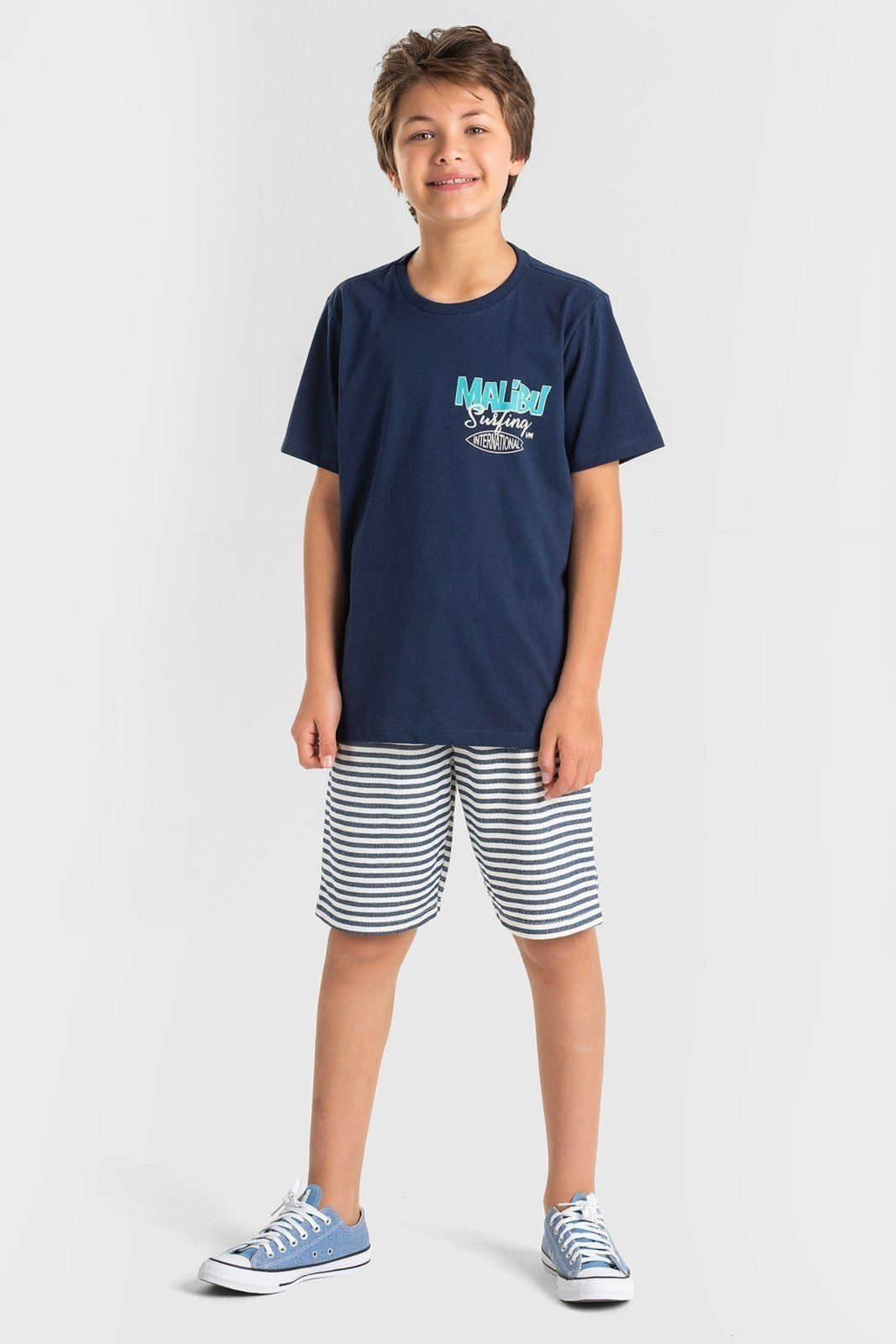 Infantil - Conjunto Juvenil Verão Masculino Malibu Surfing