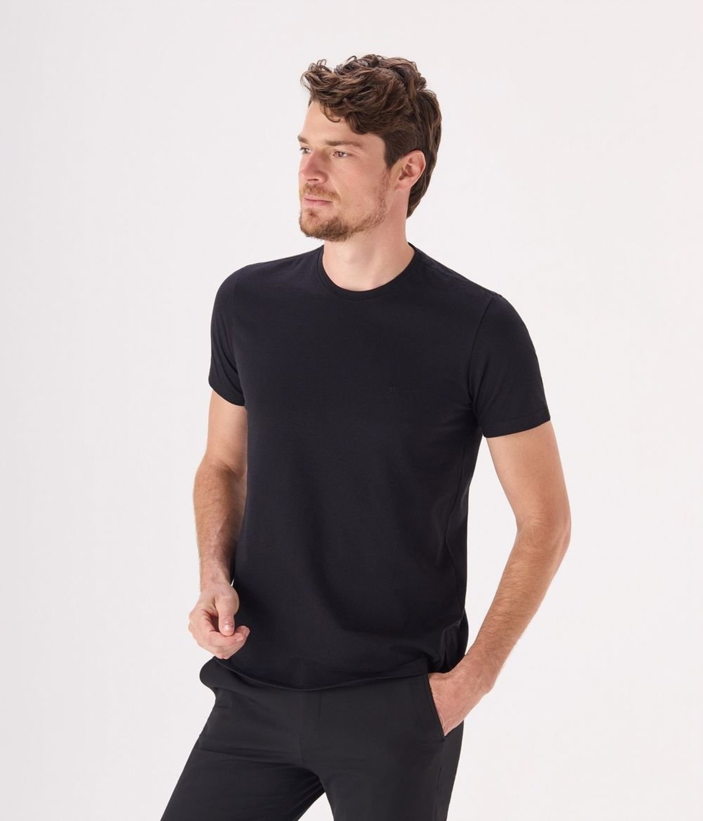 Camiseta Makenji Pima Com Bordado Mk Masculina Preta
