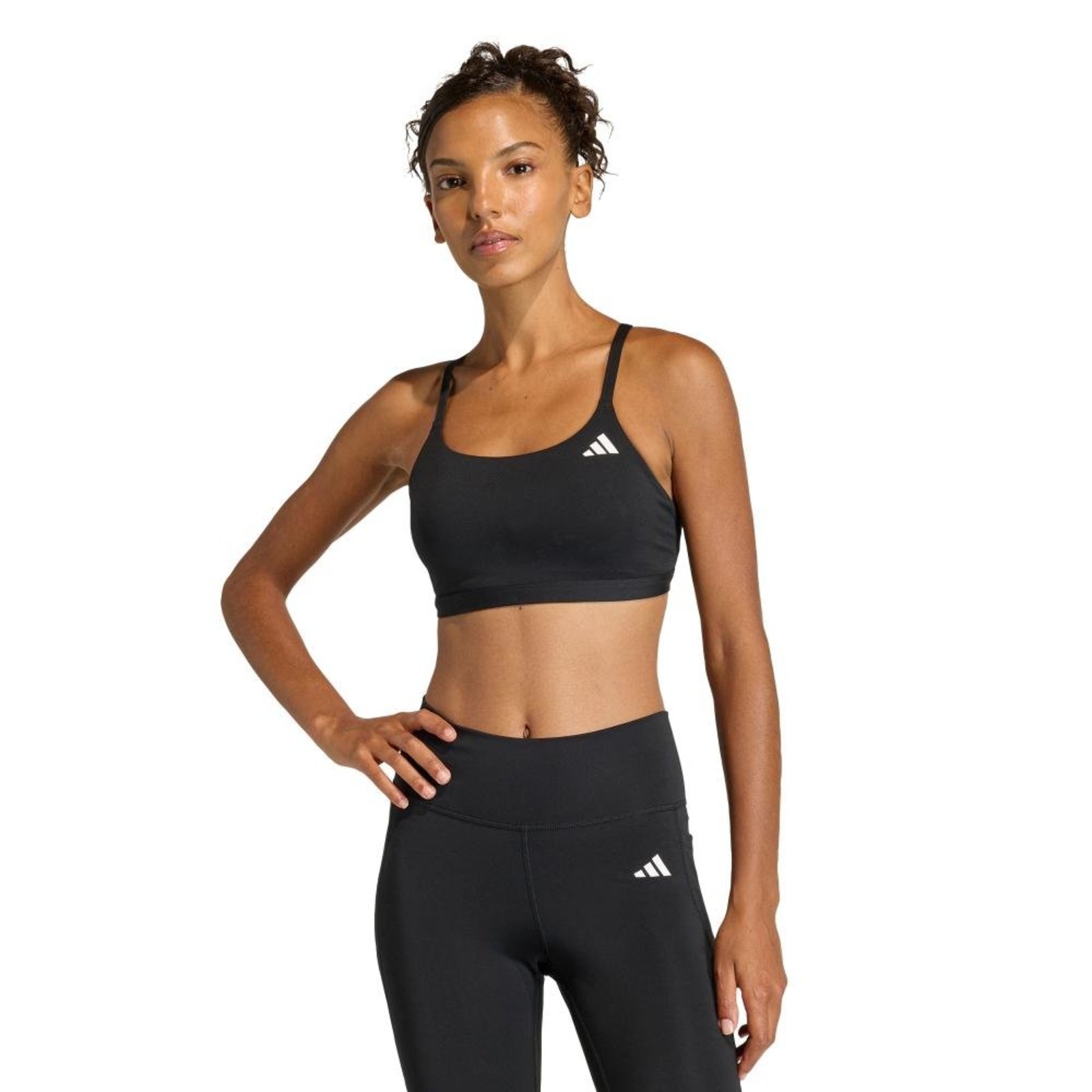 Top Esportivo Optime Essentials Workout Light Support adidas Performance Preto