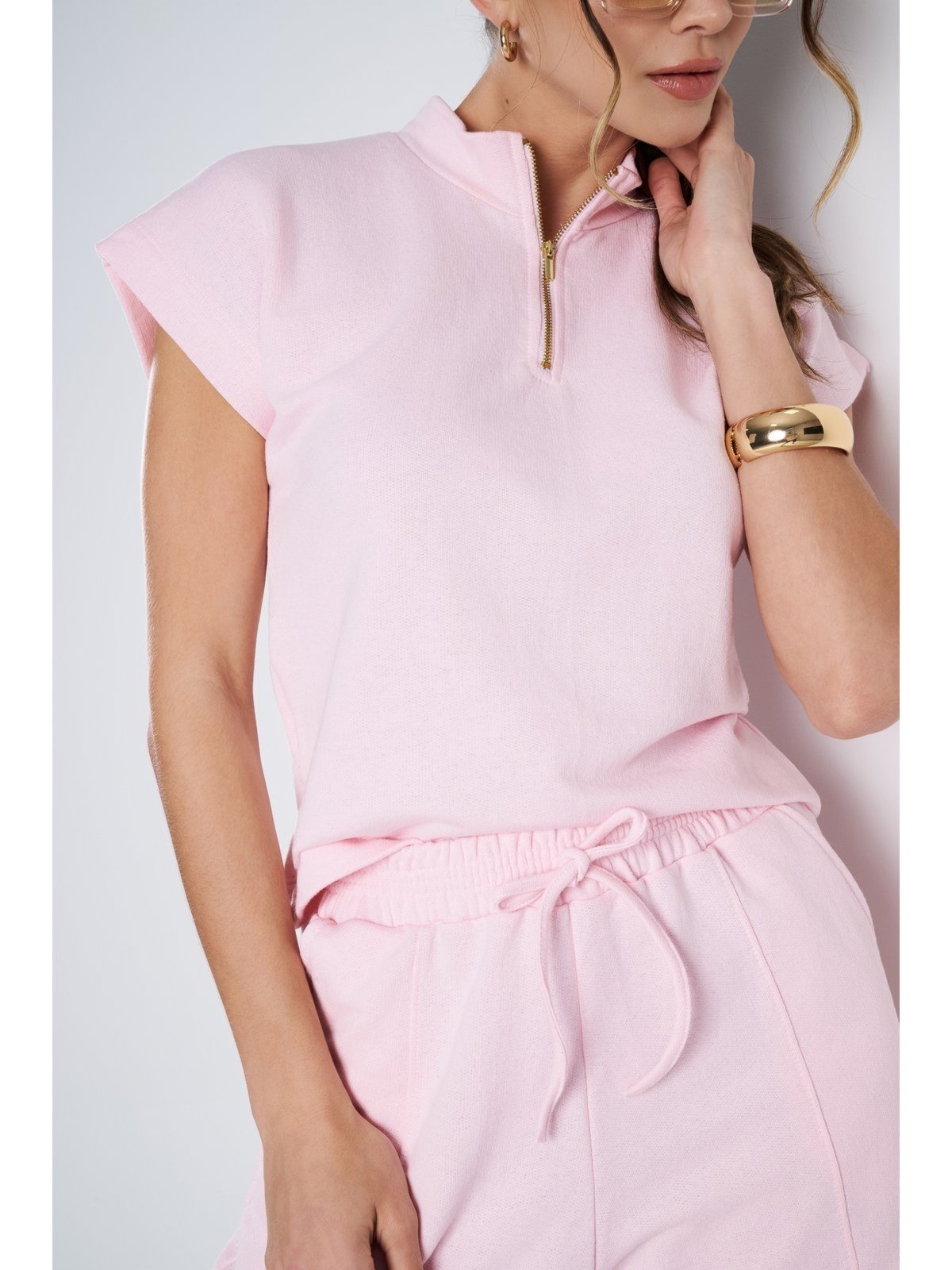 Conjunto Feminino Meujeans Serena Moletinho Rosa