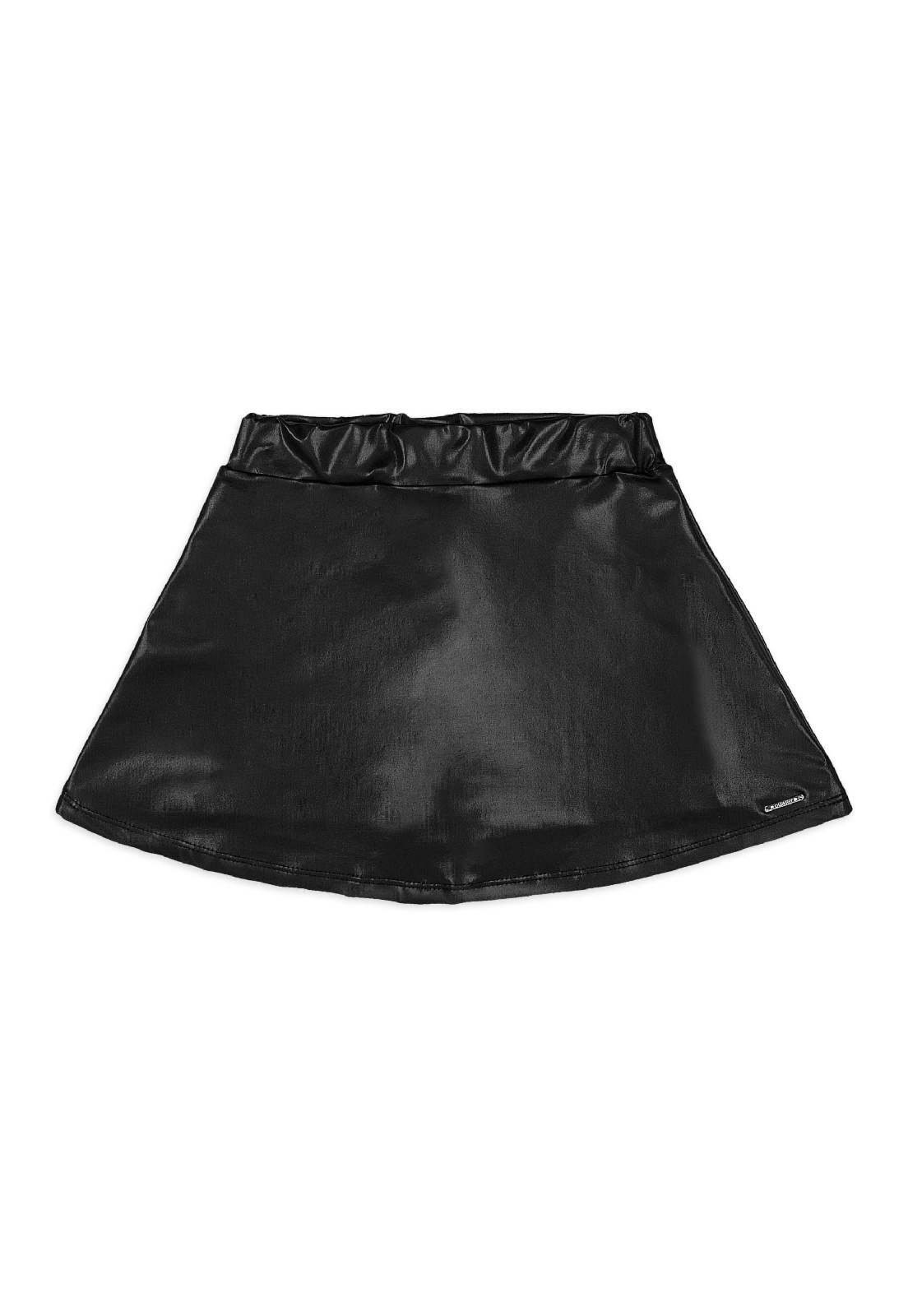 Infantil - Saia Short Interno em Cirrê Quimby Preto