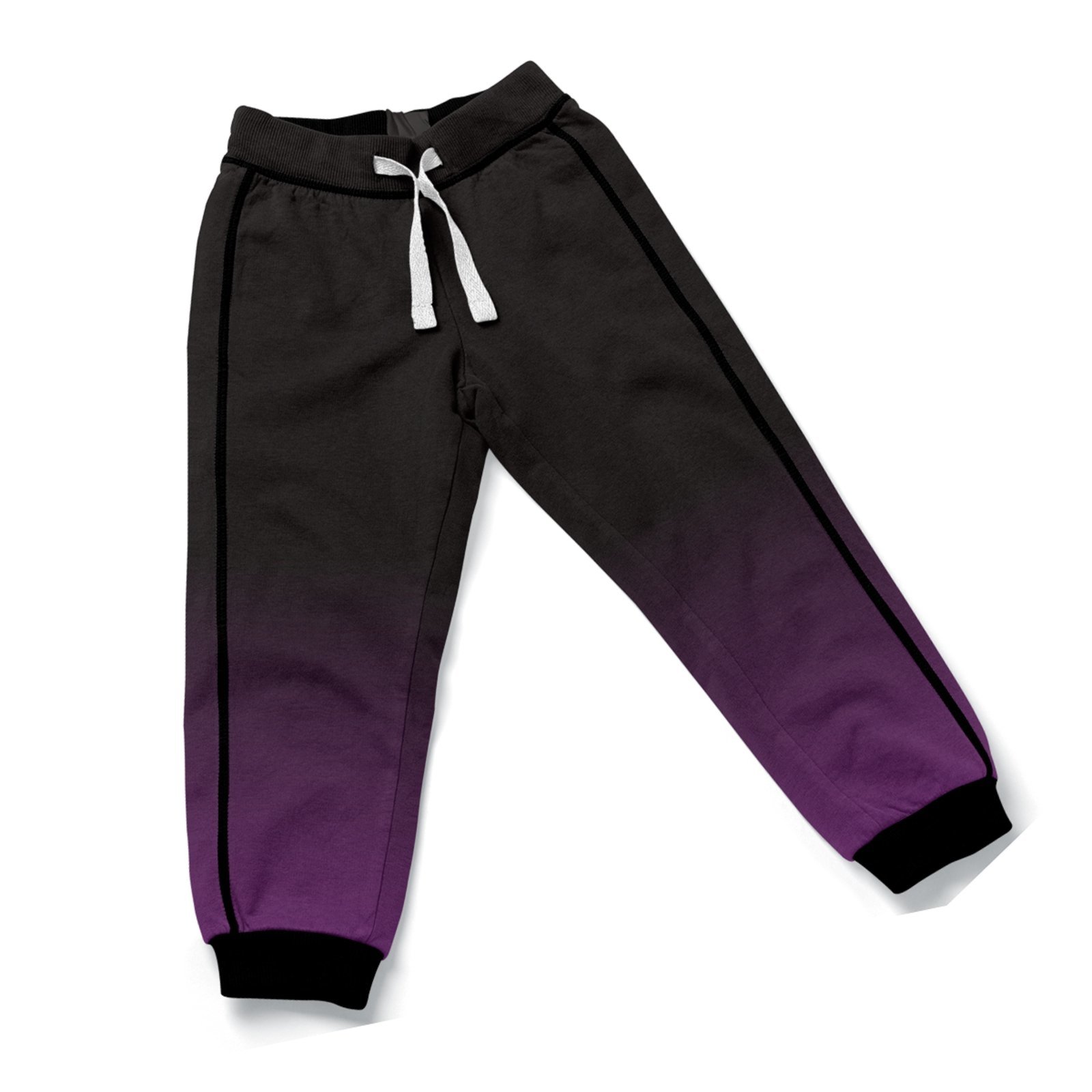 Infantil – Calça Moletom Feminina Algodão Flanelado Estampa Séries Personagens Wandinha Preto e Roxo