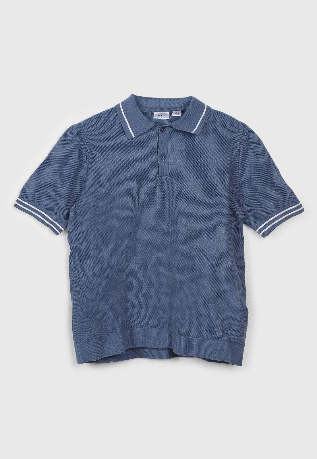 Infantil - Polo GAP Clássica Detalhe Listras Azul