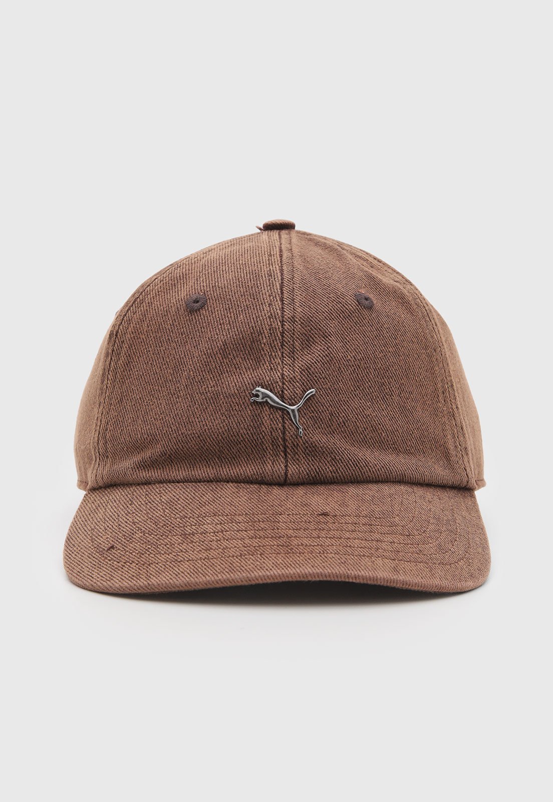 Boné Puma Clássico Logo Metal Marrom