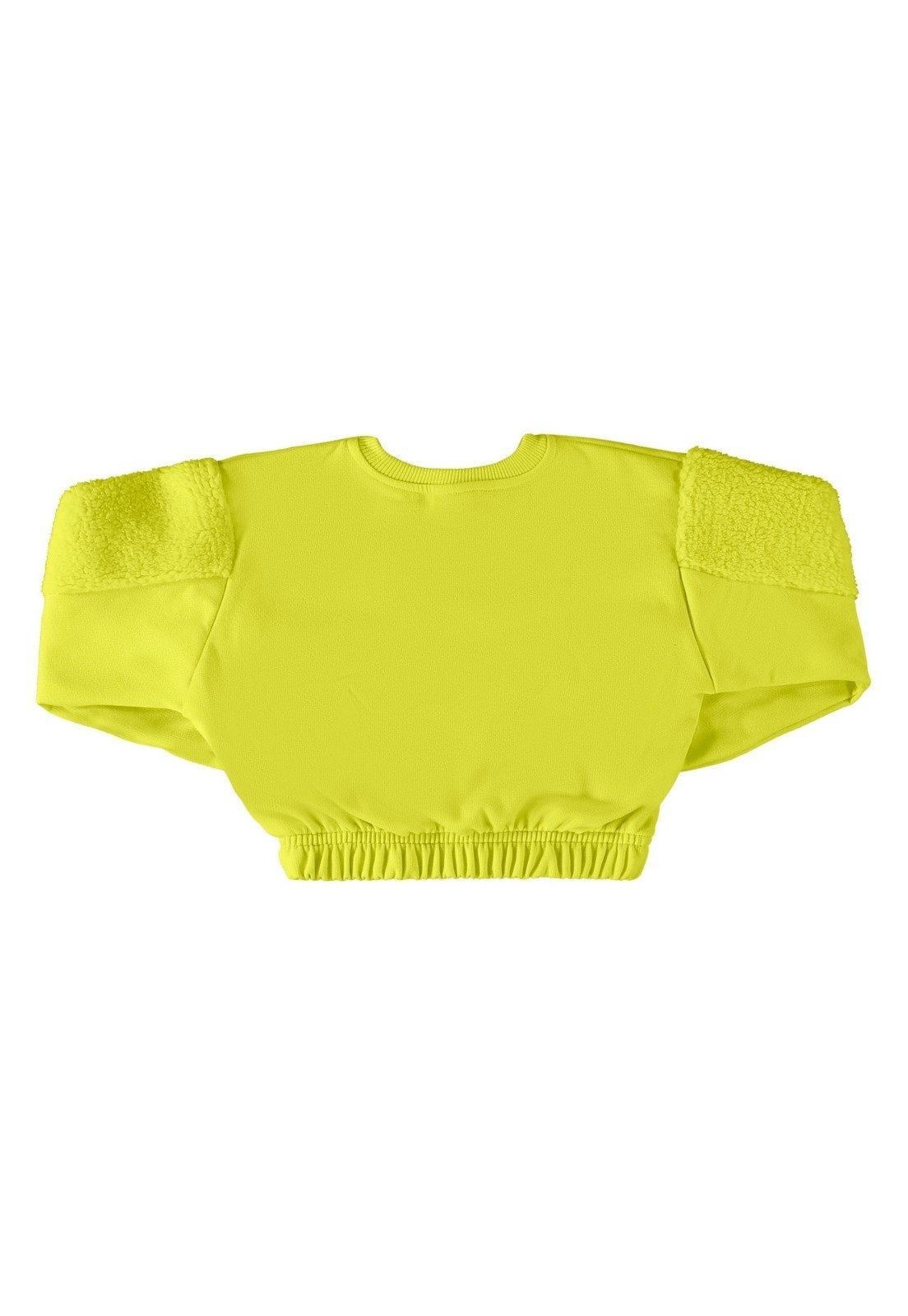 Vista 3 Infantil - Blusão em Moletom Juvenil Gloss verde Gloss verde
