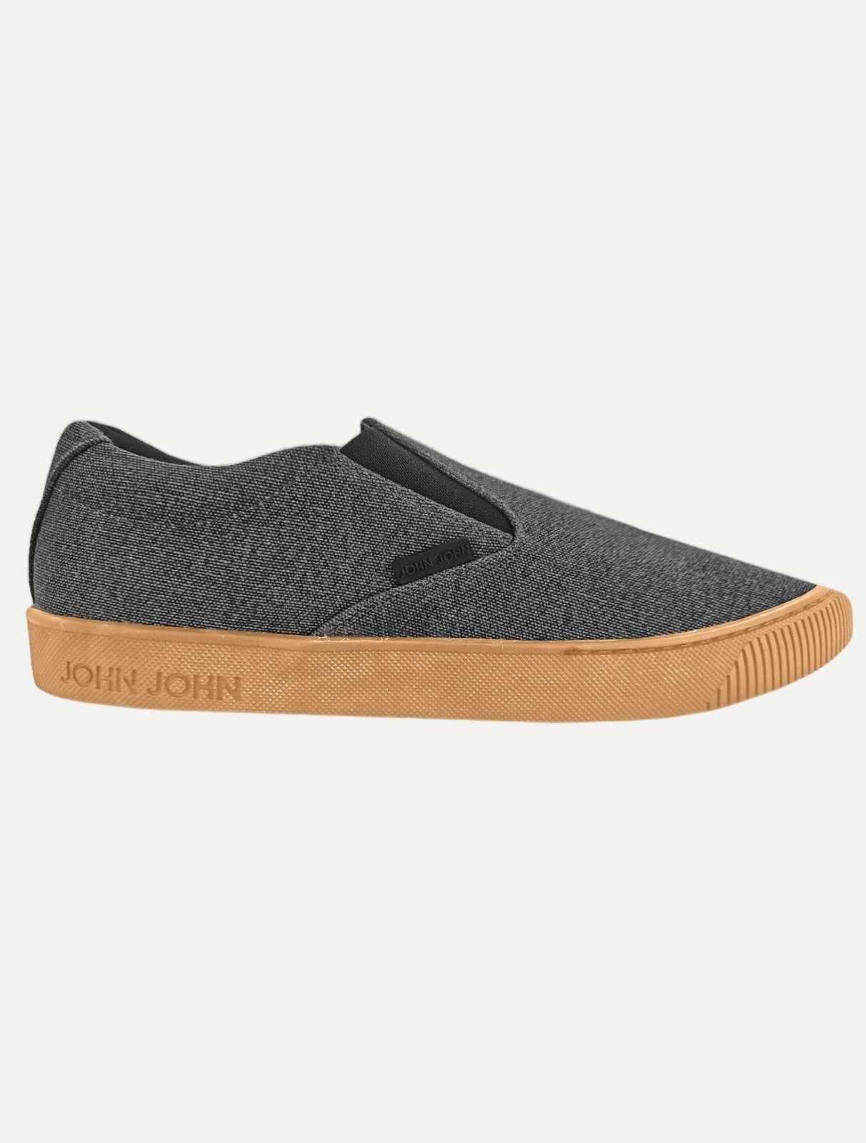 Tênis John John Masculino Slip On Miami Canvas Grafite Mescla
