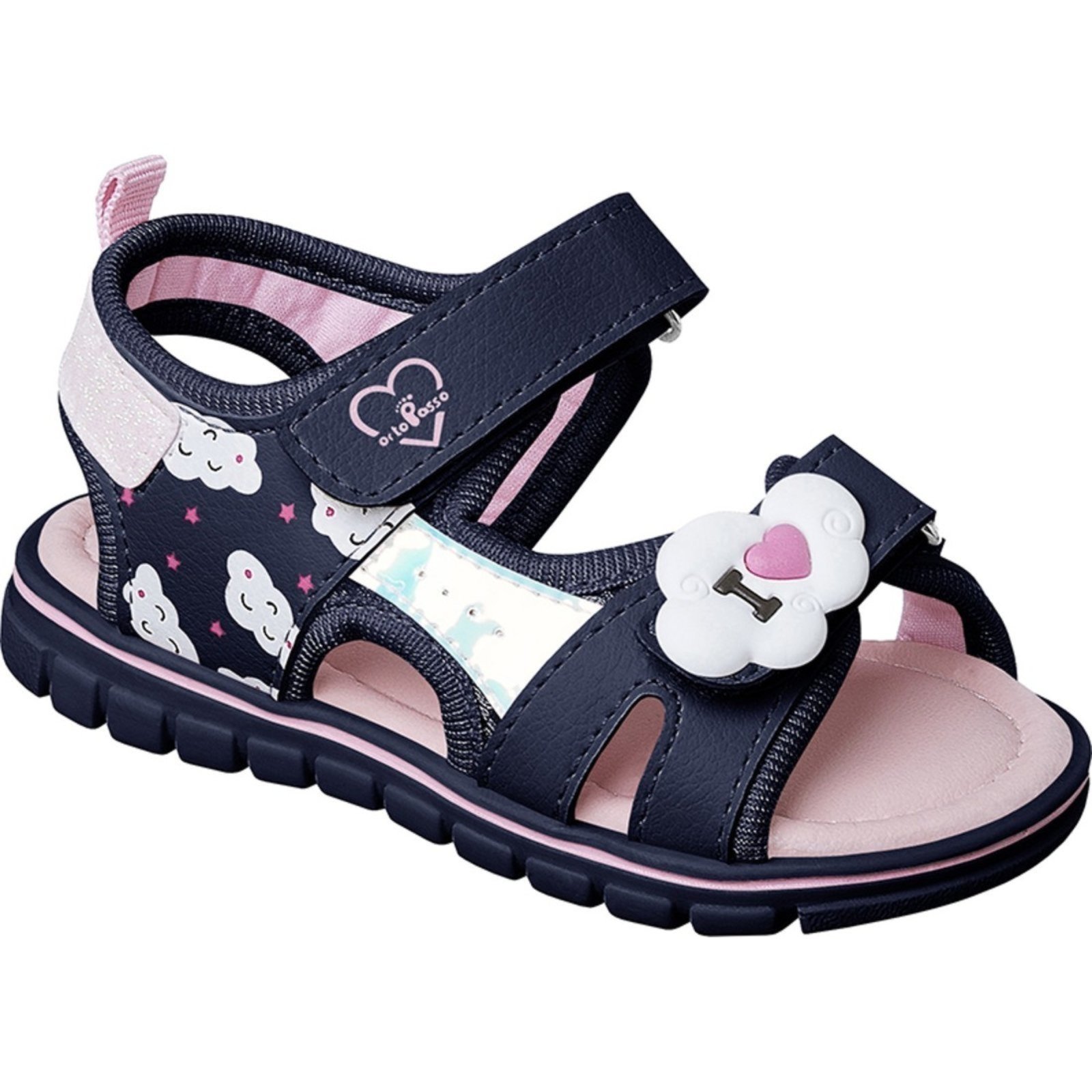 Infantil – Sandália Ortopasso Anatômica Menina Azul Marinho