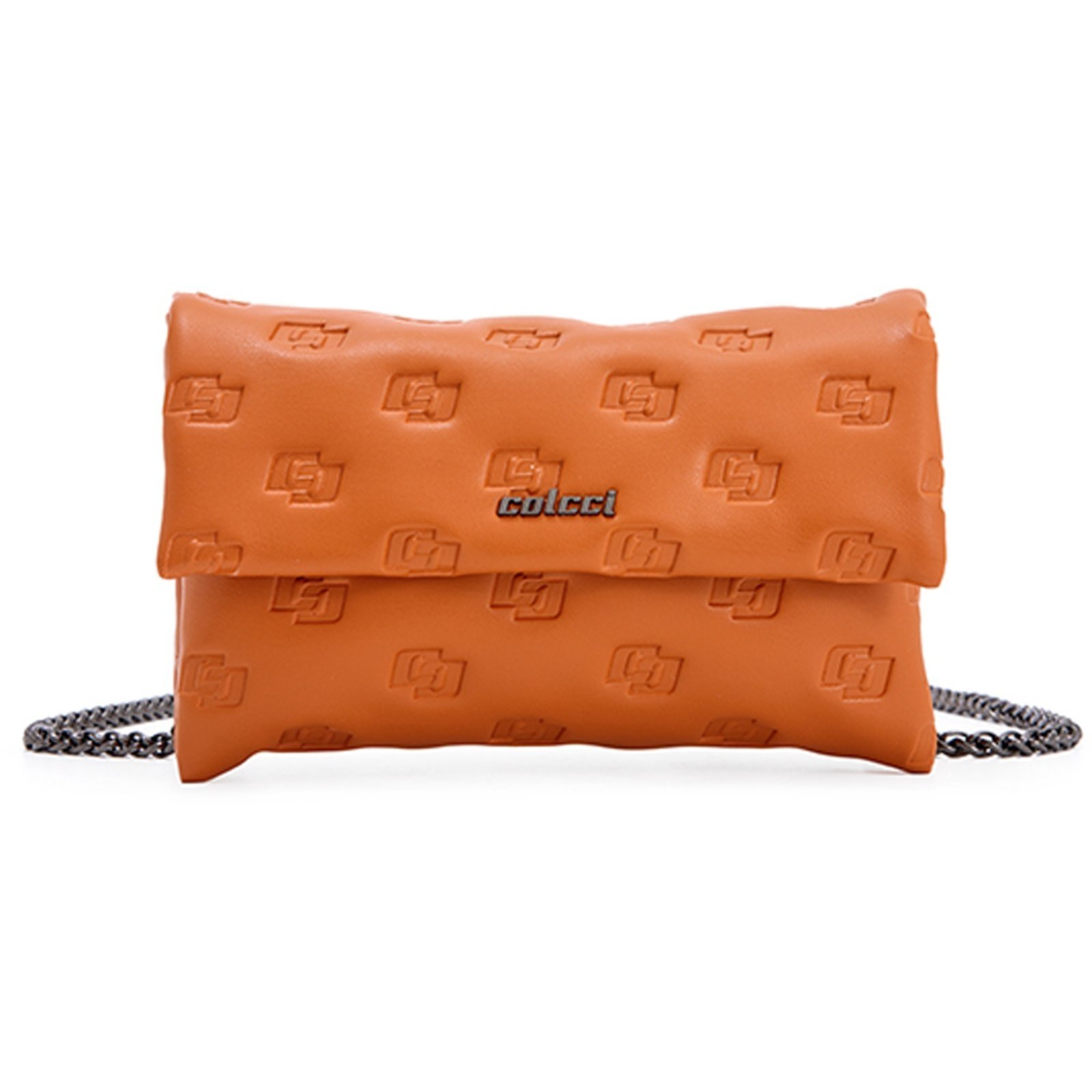 Vista 2 Bolsa Crossbody Colcci Texture Pr25 Feminino laranja laranja