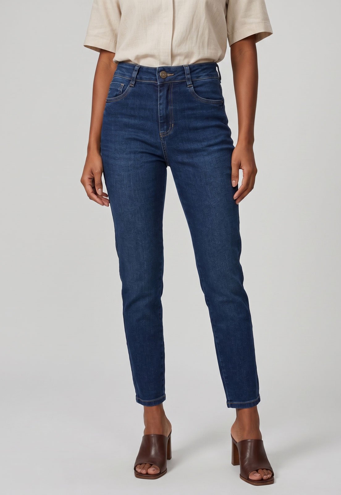 Calça Feminina Sawary Jeans Skinny Indigo