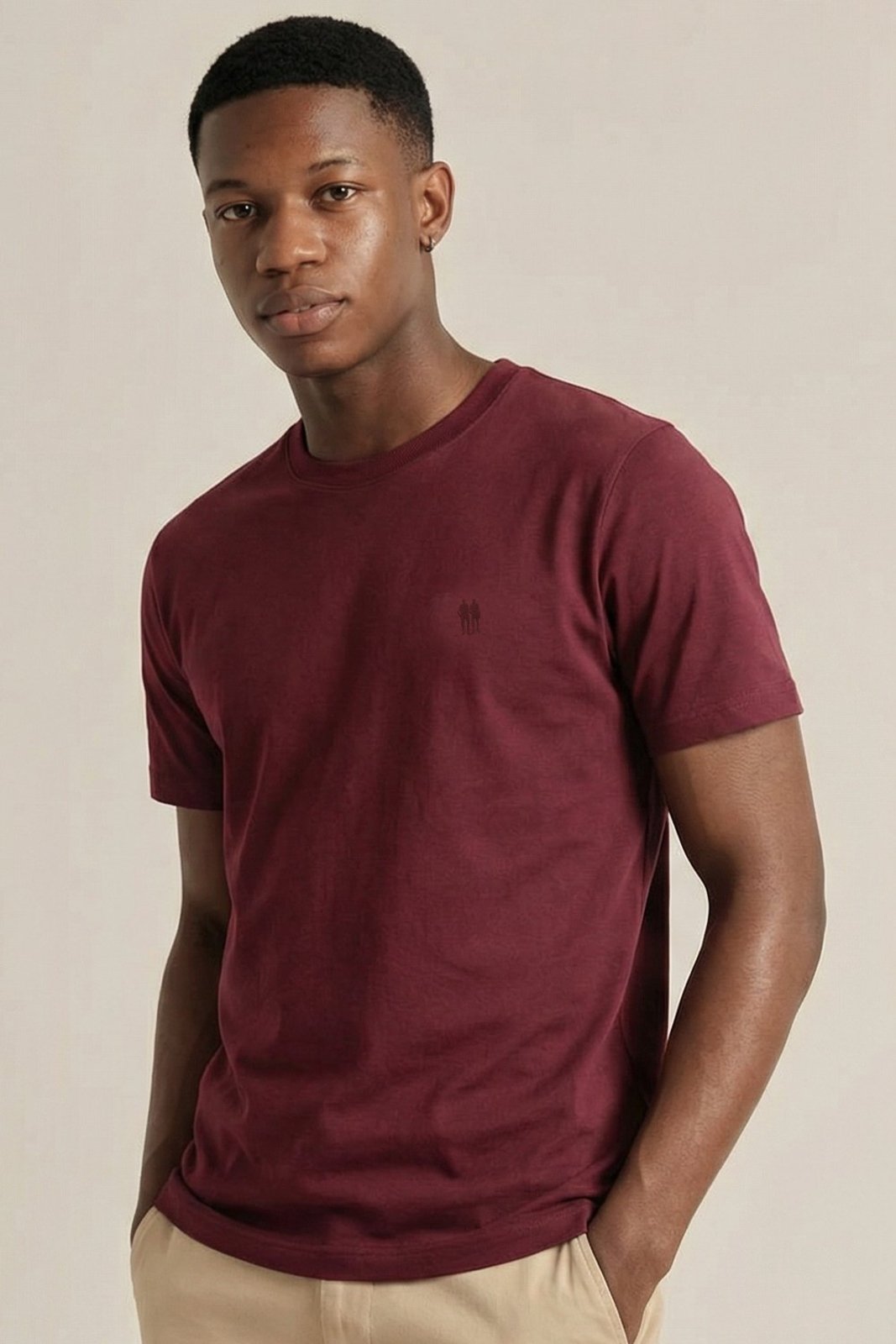 Camiseta Básica Confortável Polo Wear Vinho