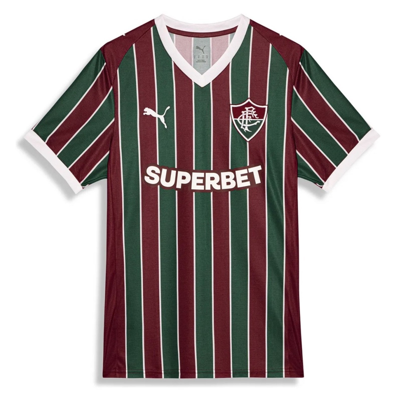 Vista 2 Camisa Puma Fluminense HOME 2026 Torcedor Masculina verde militar Puma verde militar