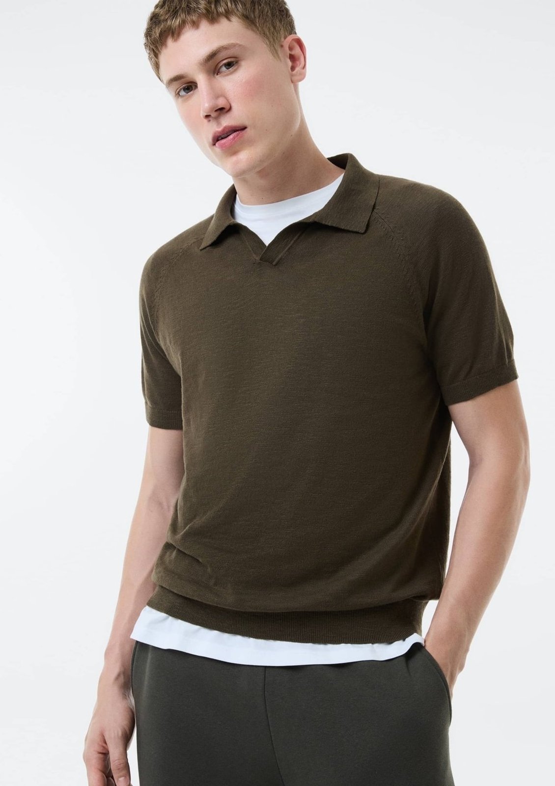 Polo Masculina Em Tricô Flamê Hering
