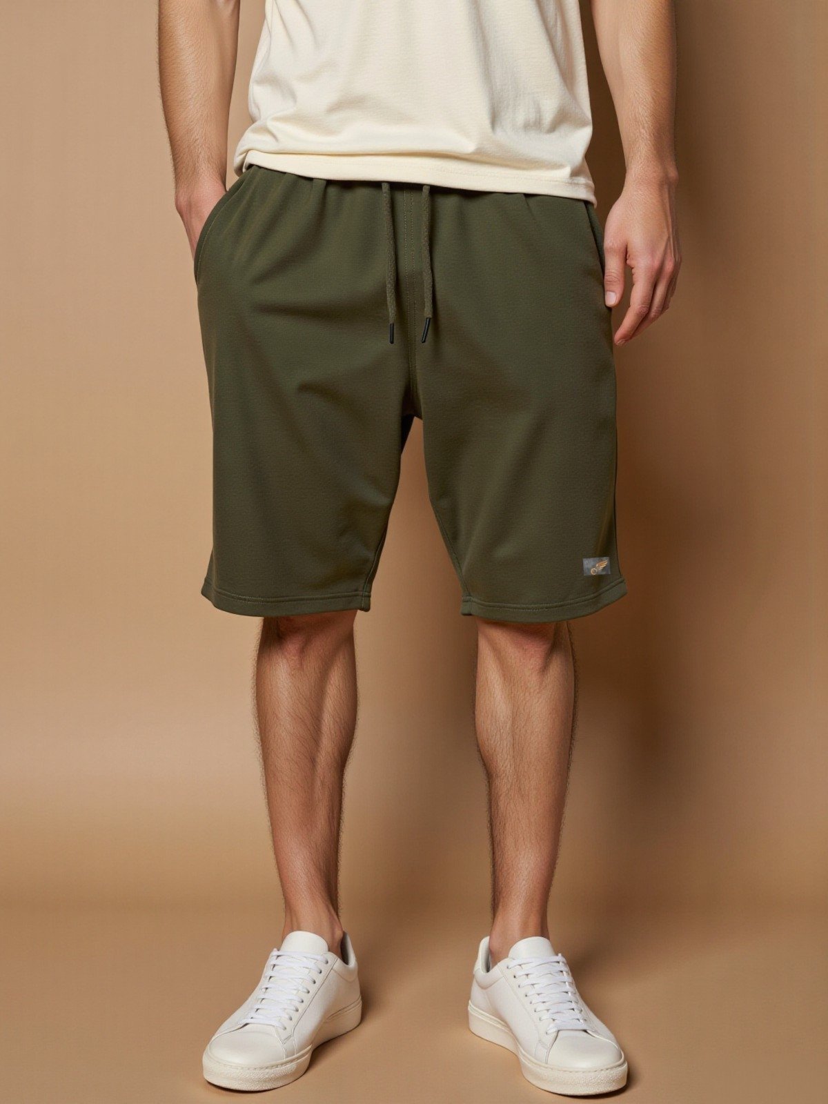 Bermuda de Moletom Básica com Amarração Shorts Para Academia e Treinos