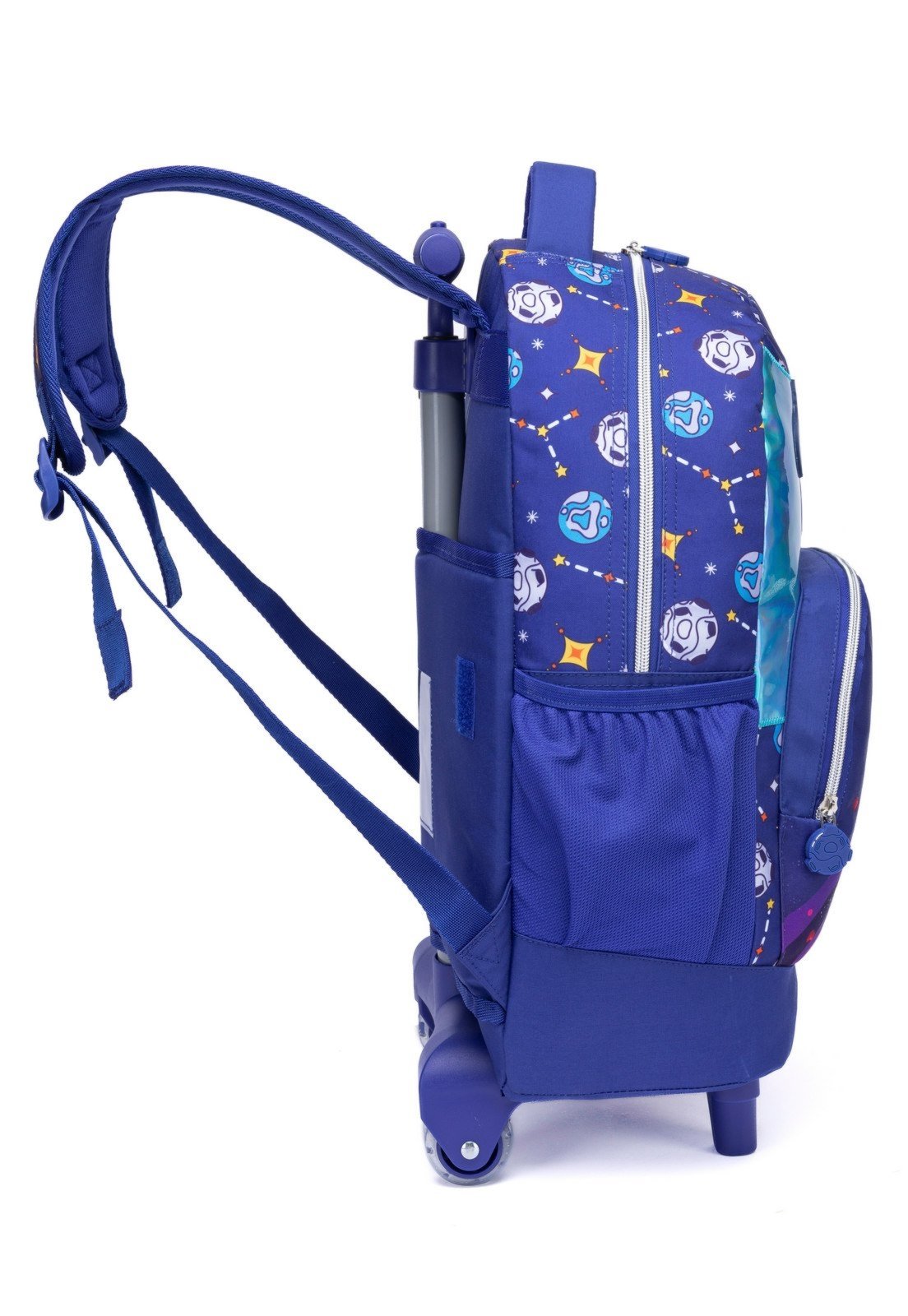 Vista 3 Infantil - Kit Mochila de Rodinhas Reforçada Escolar Menino Perfect For You azul Perfect For You azul