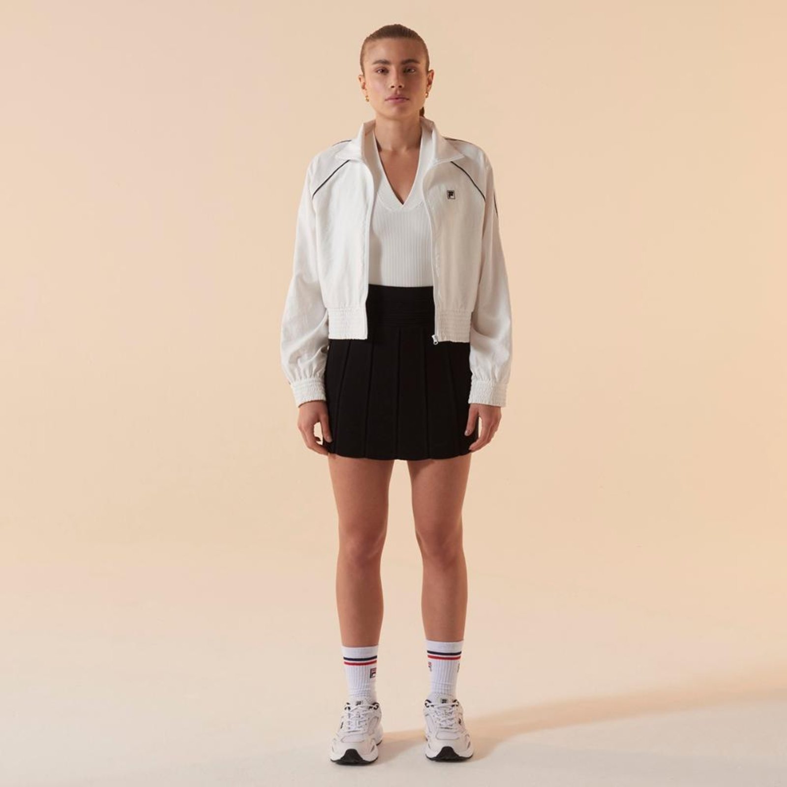 Saia Fila Pleated Gt Feminina Incolor