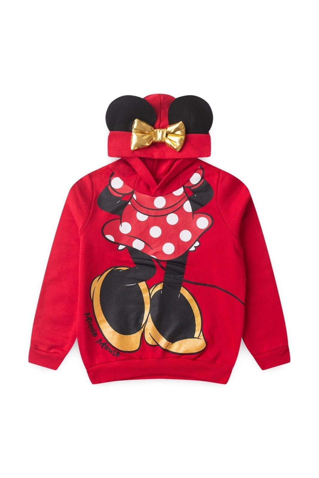 Infantil - Casaco Disney com Capuz Minnie Vermelho