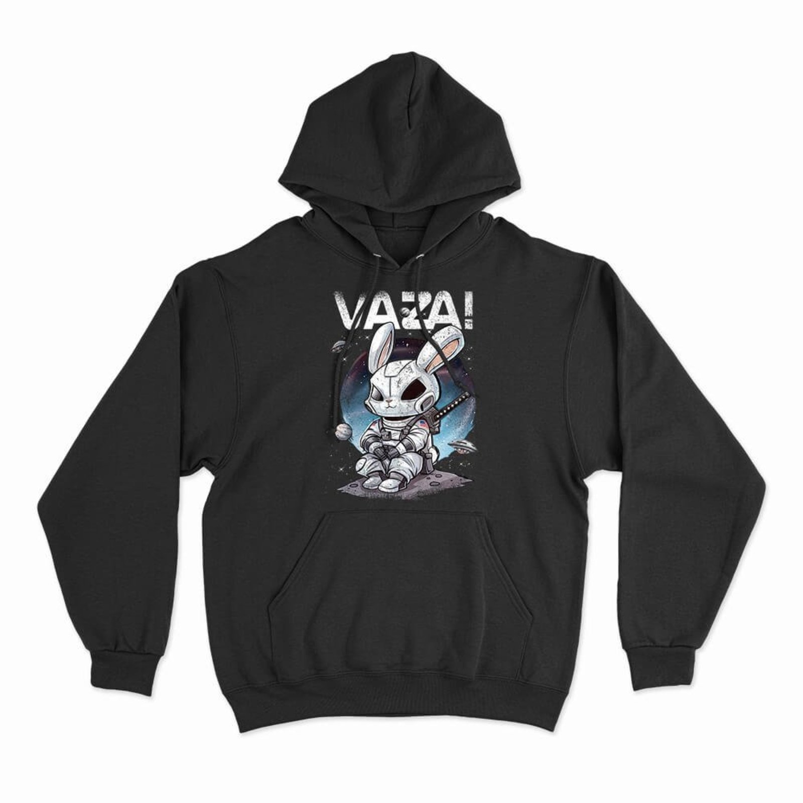 Moletom Com Capuz Coelho Astronauta - Preto - Casual - Studio Geek