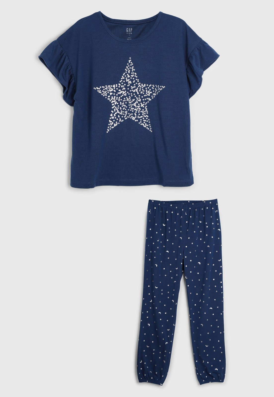 Pijama GAP Longo Estrela Azul-Marinho