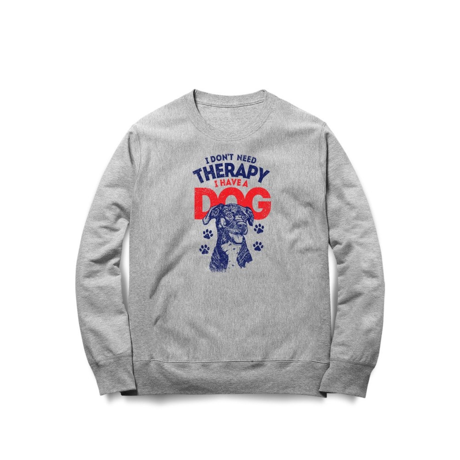 Moletom Therapy Dog - Mescla Cinza - Casual - Studio Geek