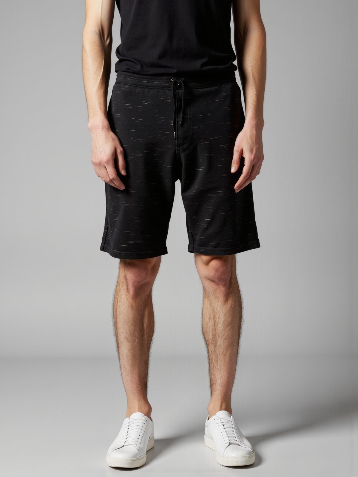 Bermuda de Moletom Básica com Amarração Shorts Para Academia e Treinos