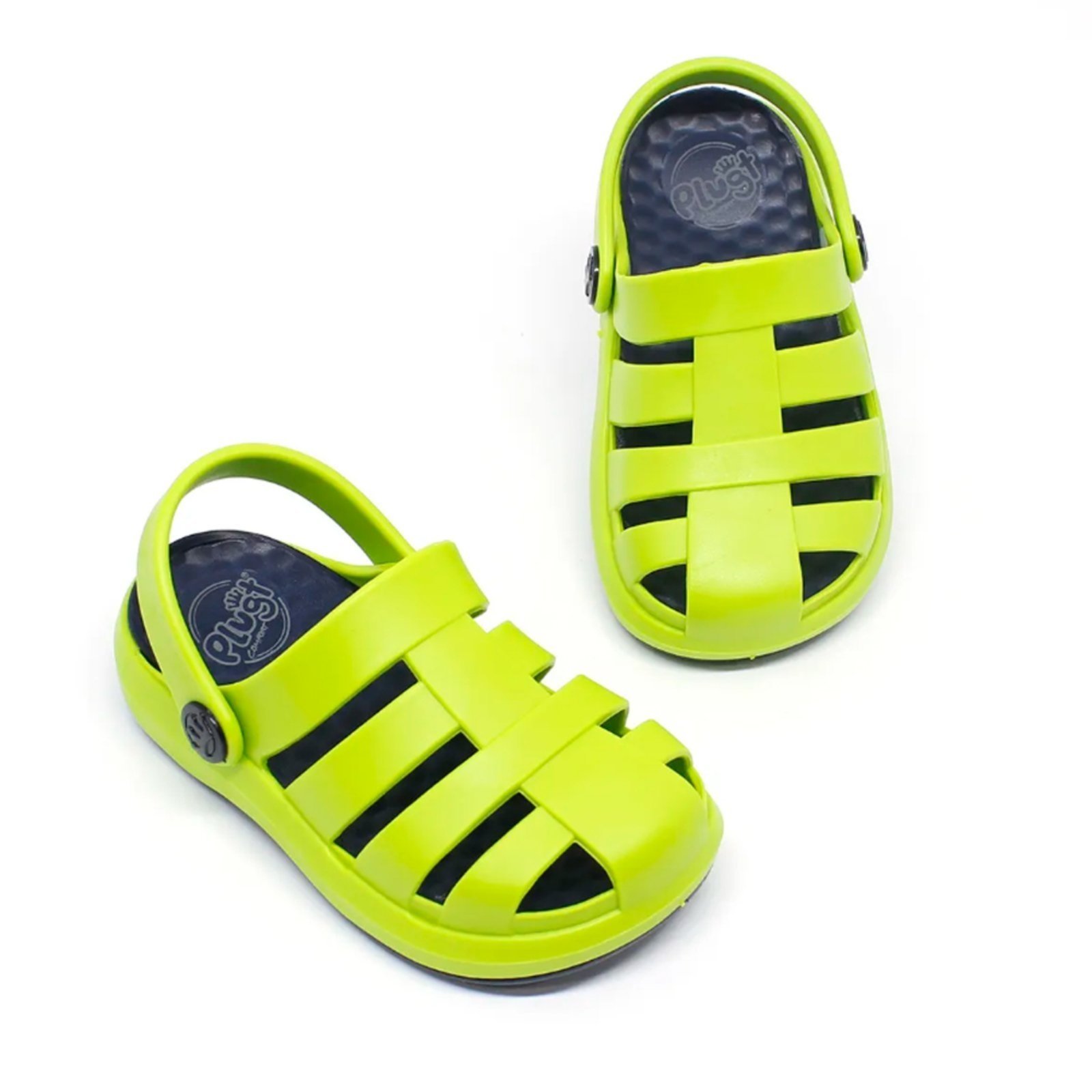 Infantil – Babuche Sandália Plugt Pop Marinho/Verde 236.001