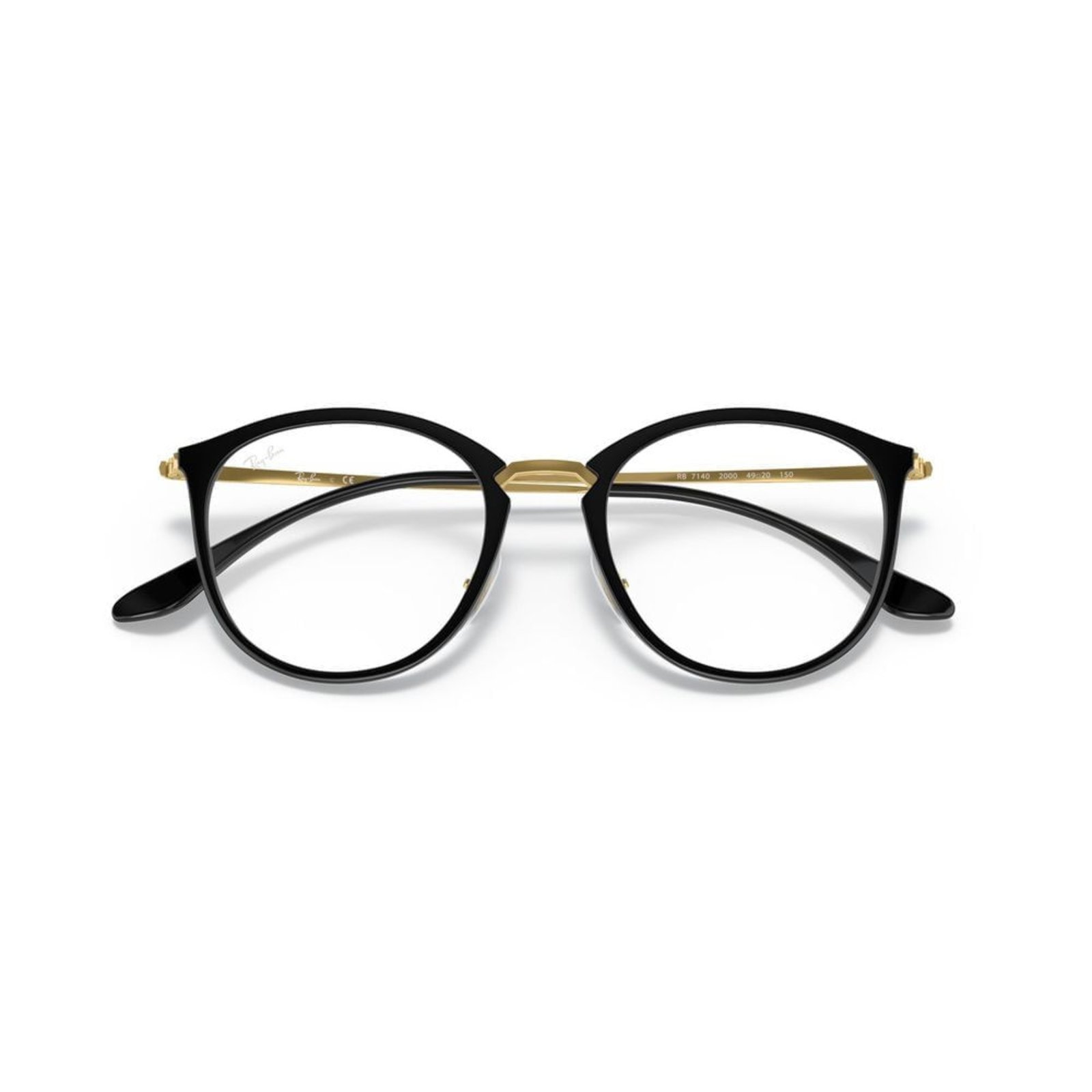 Vista 3 Óculos de Grau Ray-Ban RB7140 - Preto preto grau Ray-Ban preto grau