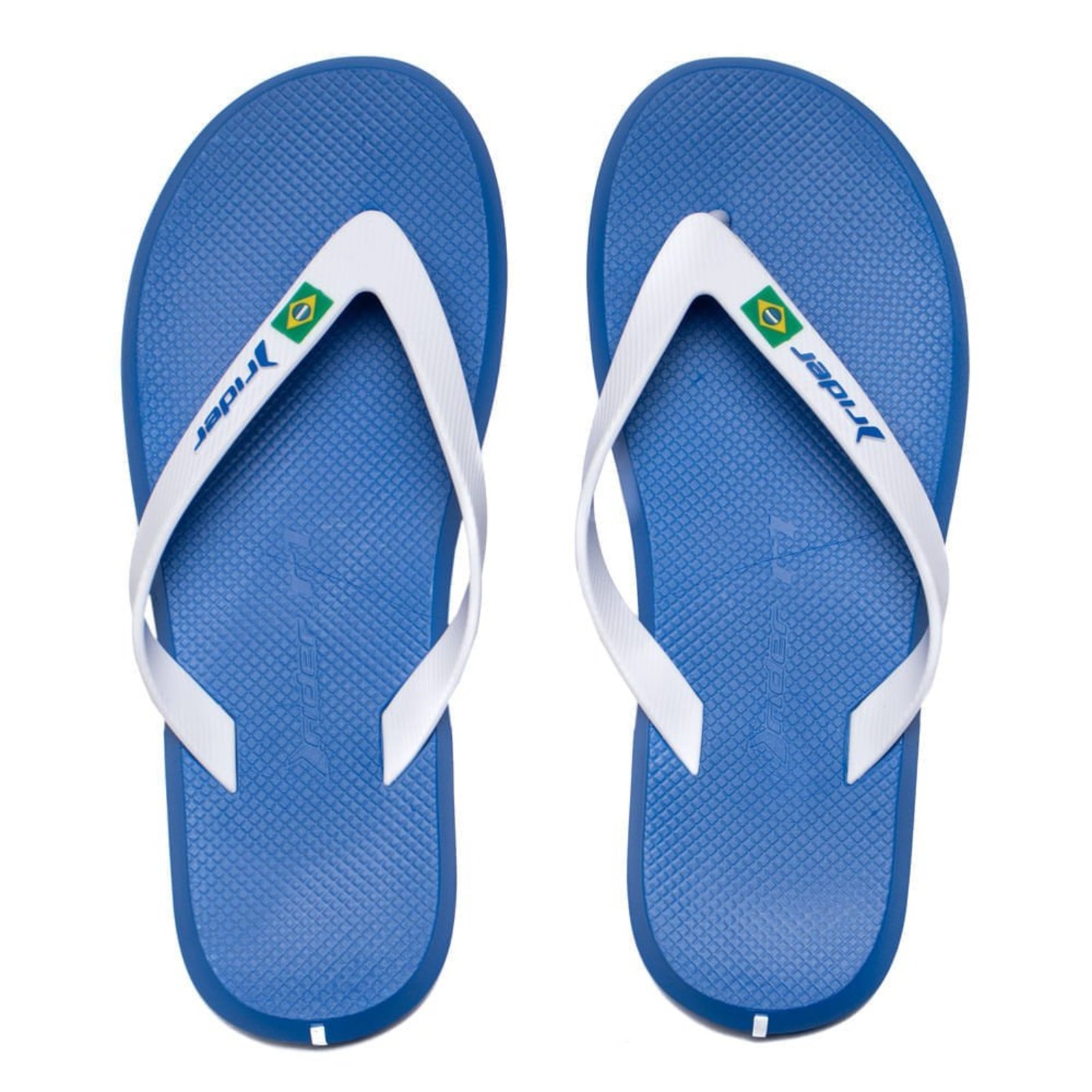Infantil - Chinelo Masculino Rider R1 Brasil Tira Dedo Azul/Branco