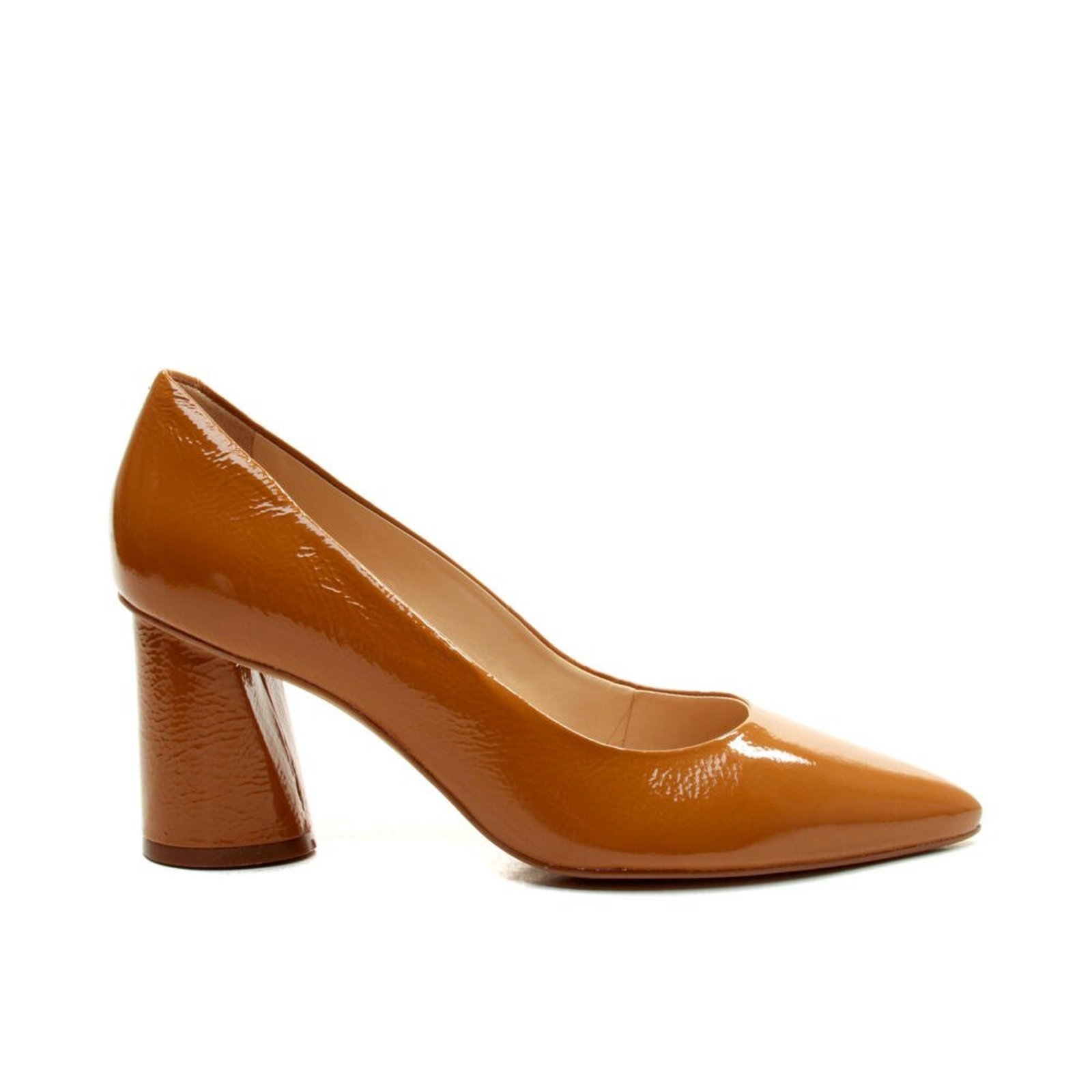 Scarpin Couro Marrom Salto Bloco Médio Cecconello 2630001-13
