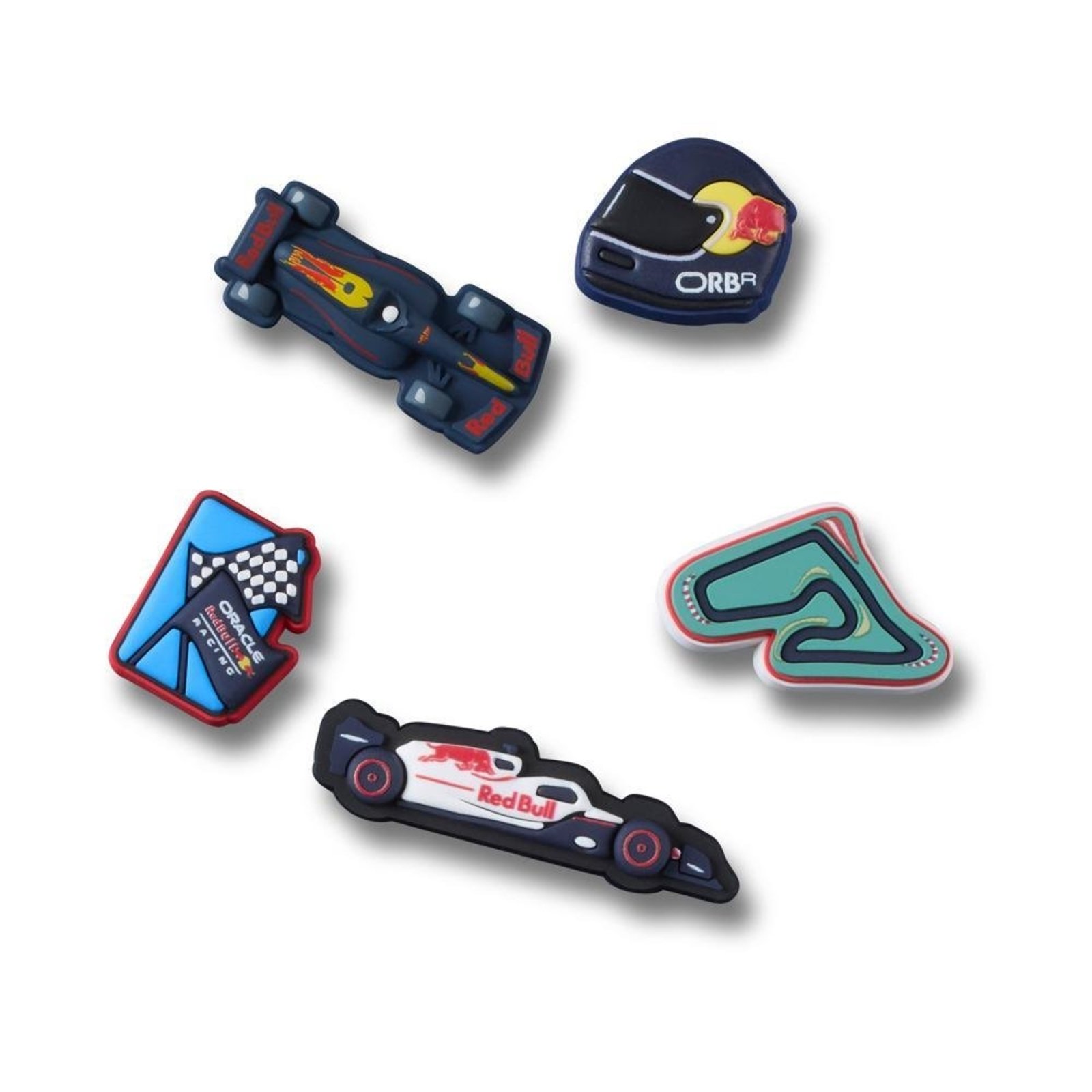 Infantil - Jibbitz™ Red Bull Racing Pack Com 5 Peças Único Branco