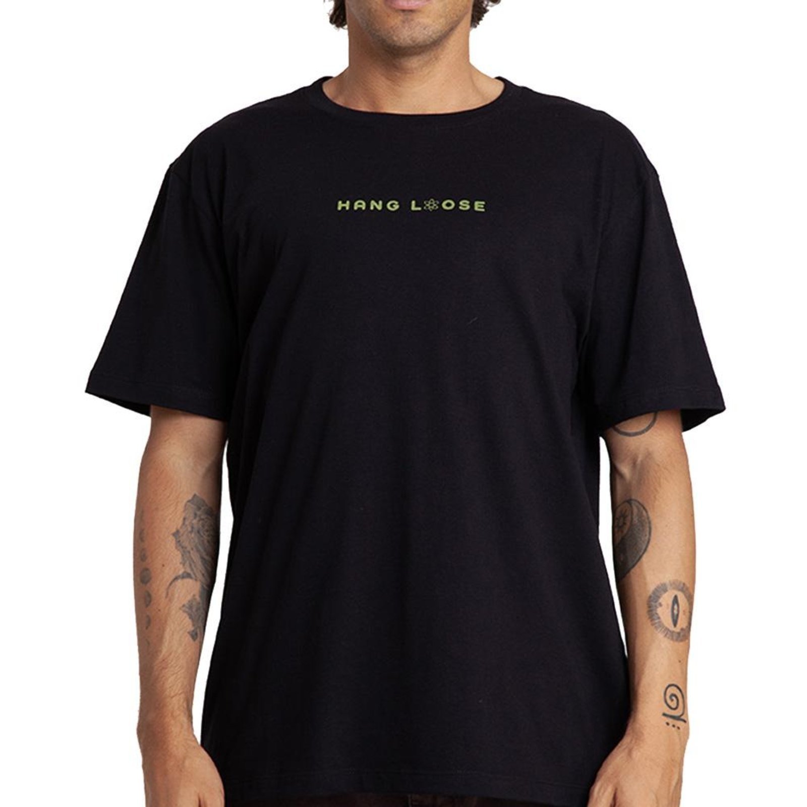 Camiseta Hang Loose Atom WT26 Masculina Preto