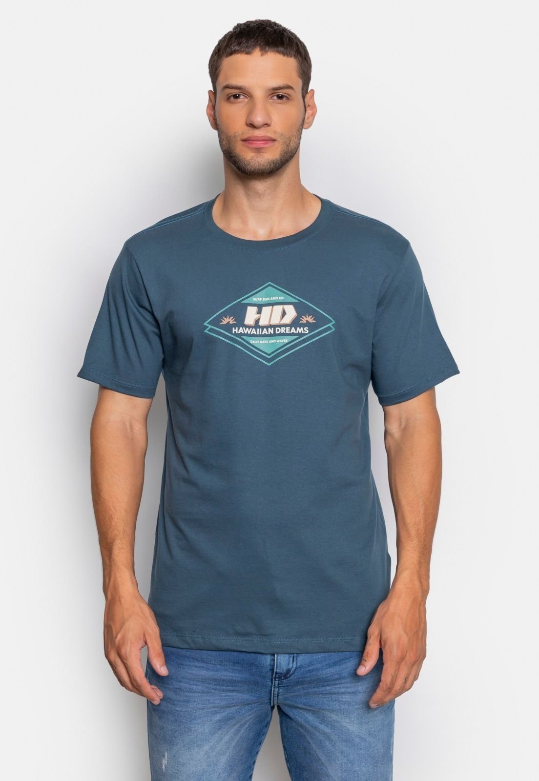 Camiseta HD Estampada Daily Rays Azul