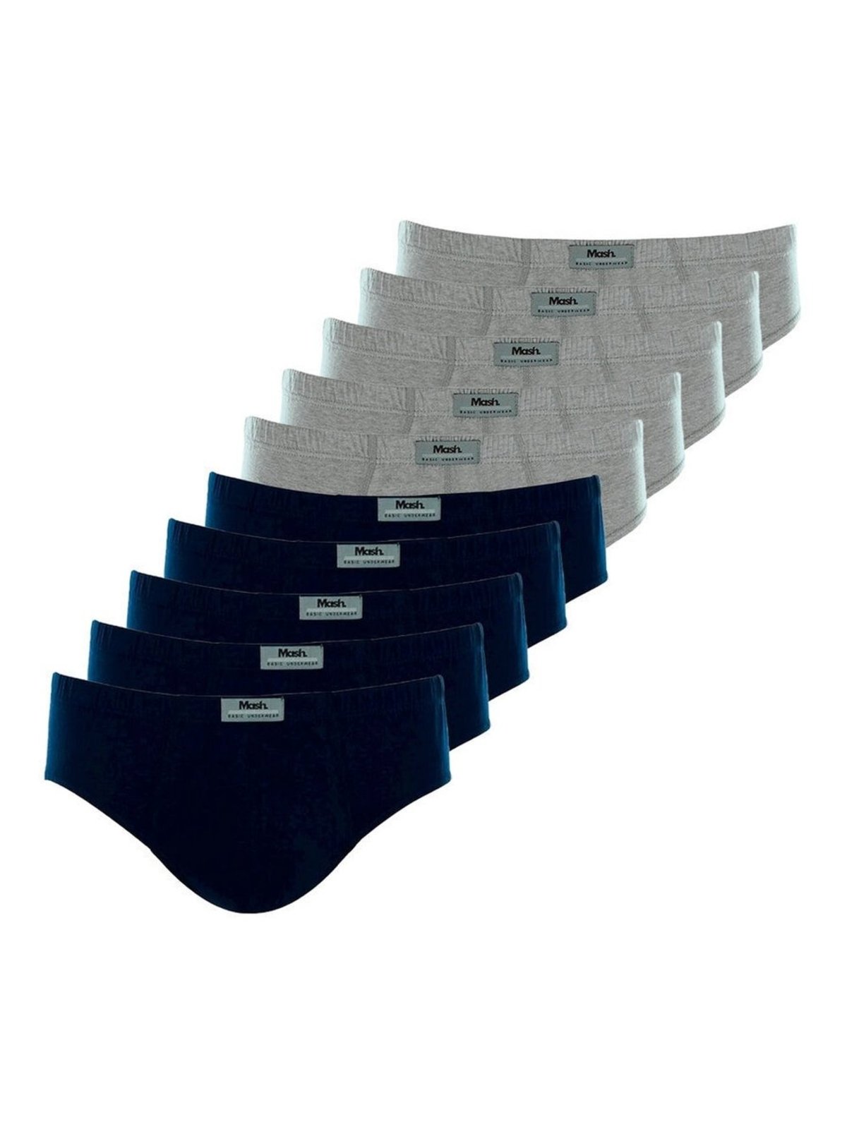 Kit com 10 Cuecas Slip Mash 074.58 Plus Size