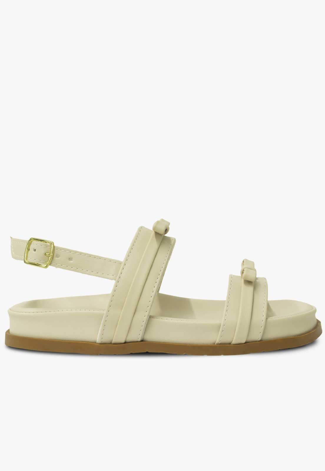Vista 3 Infantil - Sandália Pópidi Menina Laço Festa Off White off-white white Pópidí off-white white