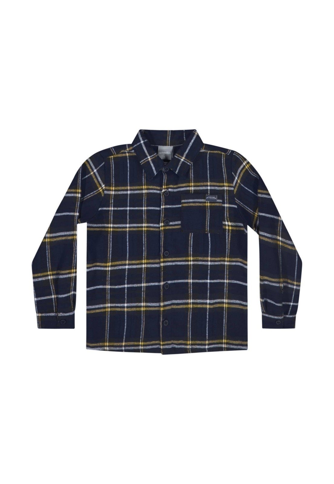 Vista 3 Infantil - Camisa Manga Longa Xadrez para Menino Quimby azul marinho Quimby azul marinho