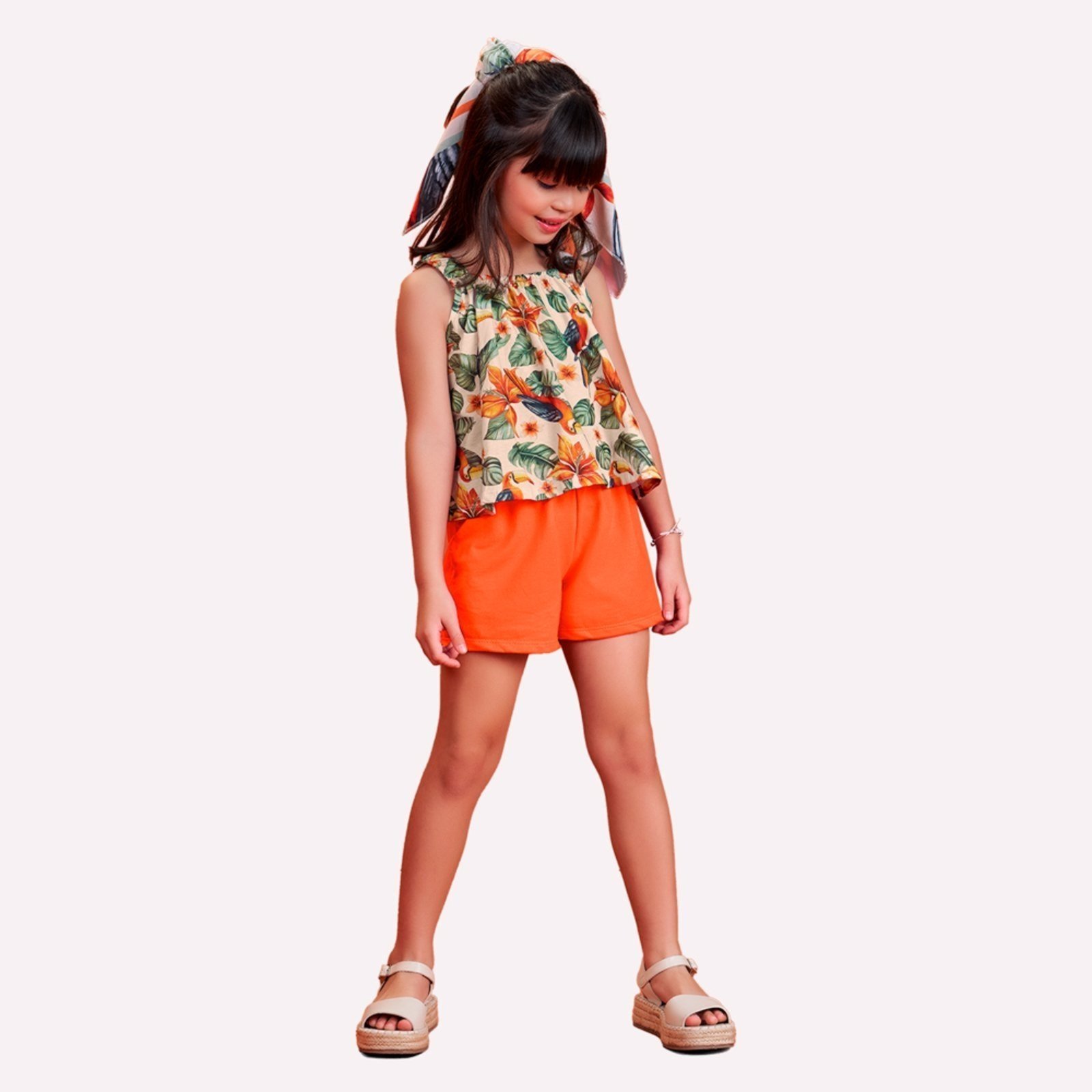 Infantil - Conjunto Menina Estampa Nanai