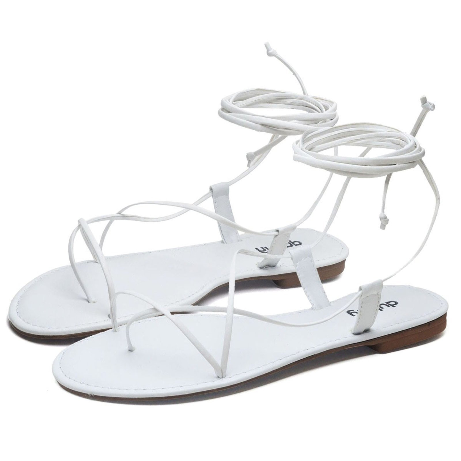 Sandália Rasteira Feminina DUBUY 2032FG Branco