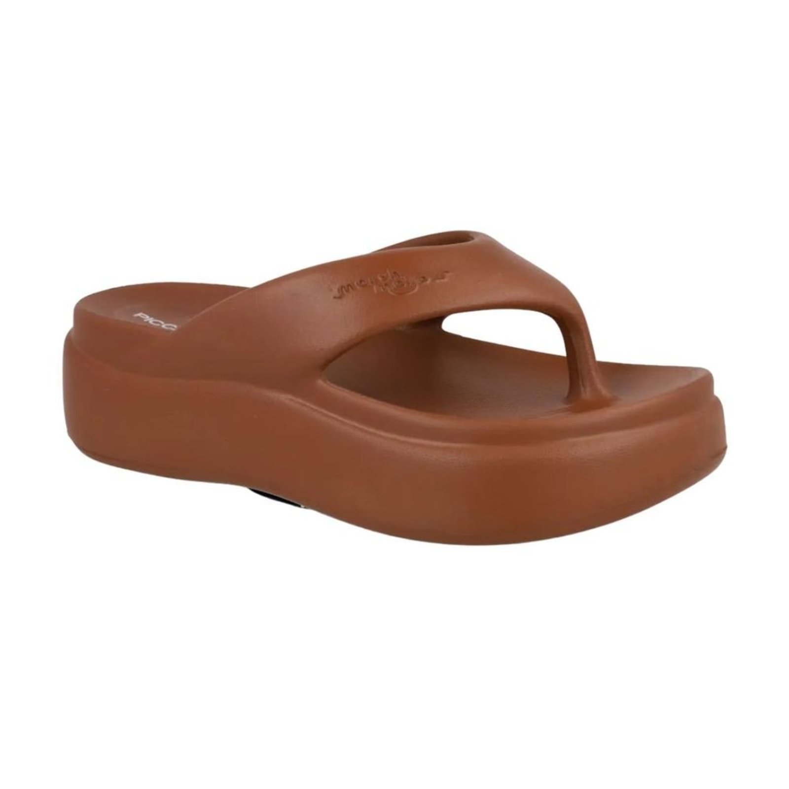 Vista 3 Tamanco Feminino Anabela Piccadilly Marshmallow marrom Piccadilly marrom