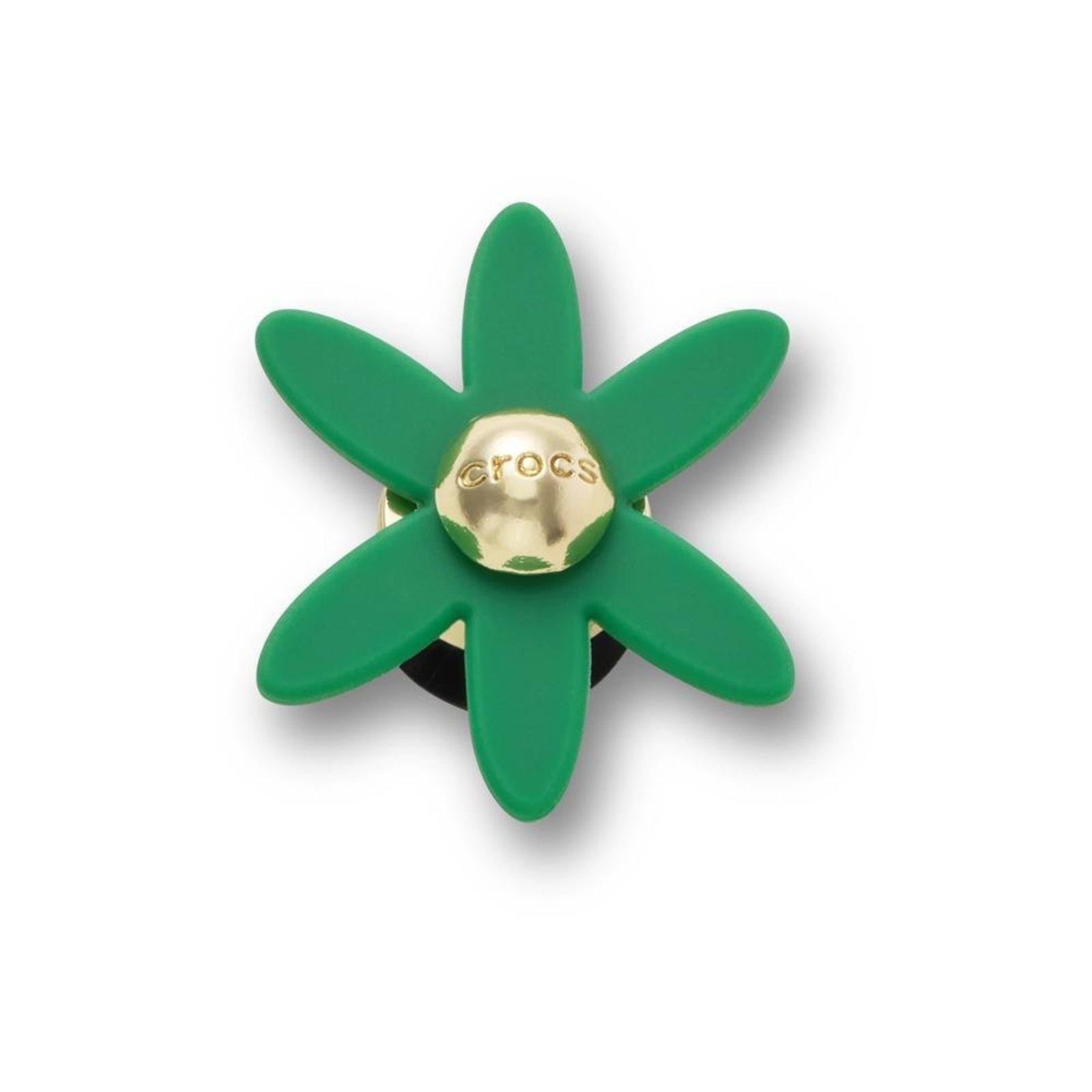 Infantil - Jibbitz™ Flor Giratória Verde Retrô Único Branco