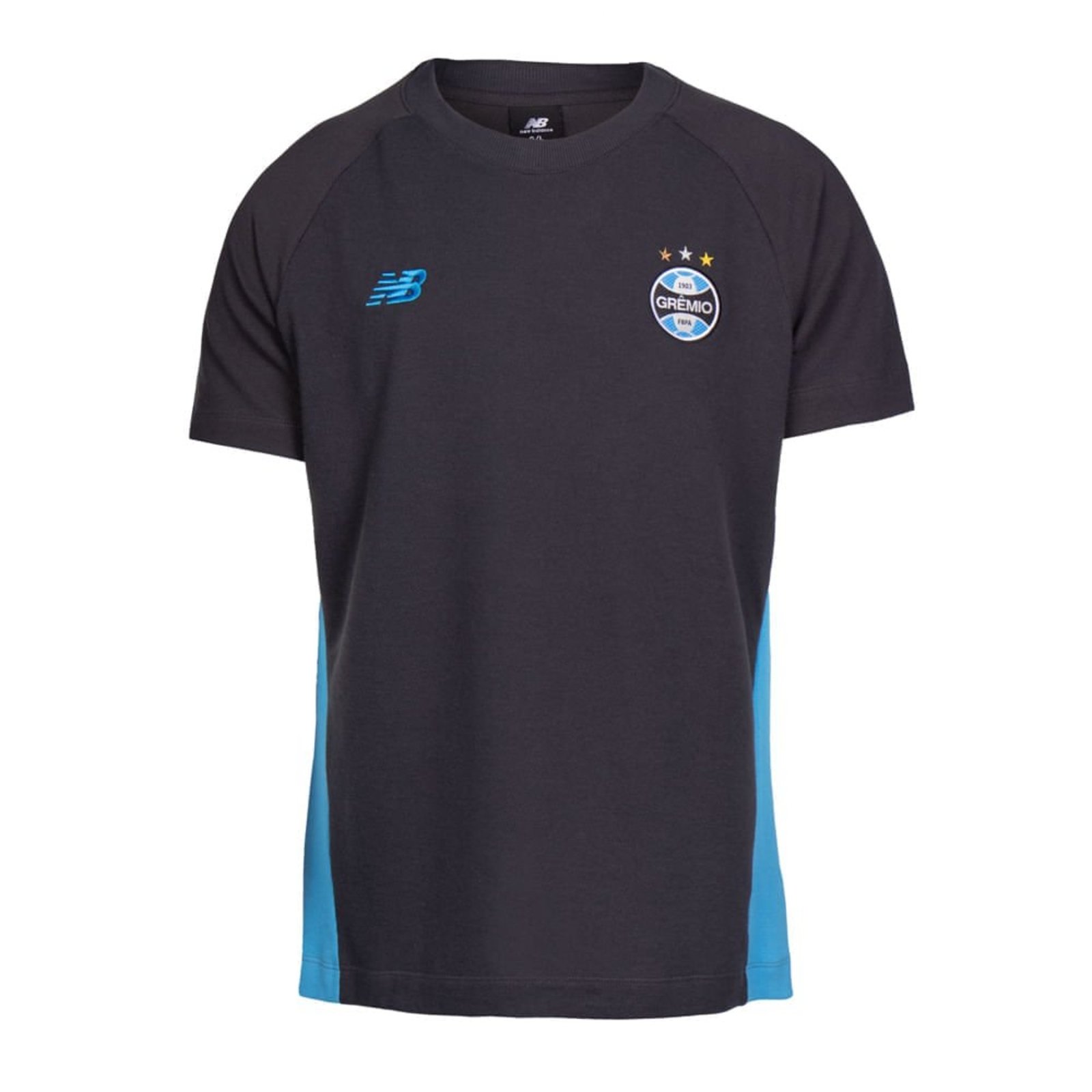 Camiseta Masculina New Balance Grêmio Viagem 2026 Cinza Escuro