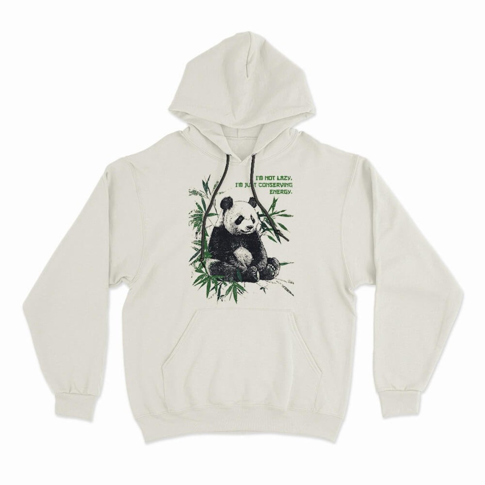 Moletom Com Capuz Panda - Off White - Casual - Studio Geek