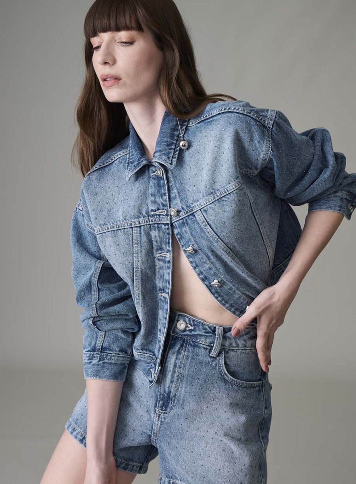 Jaqueta Jeans com Aplicação Triton Jeans