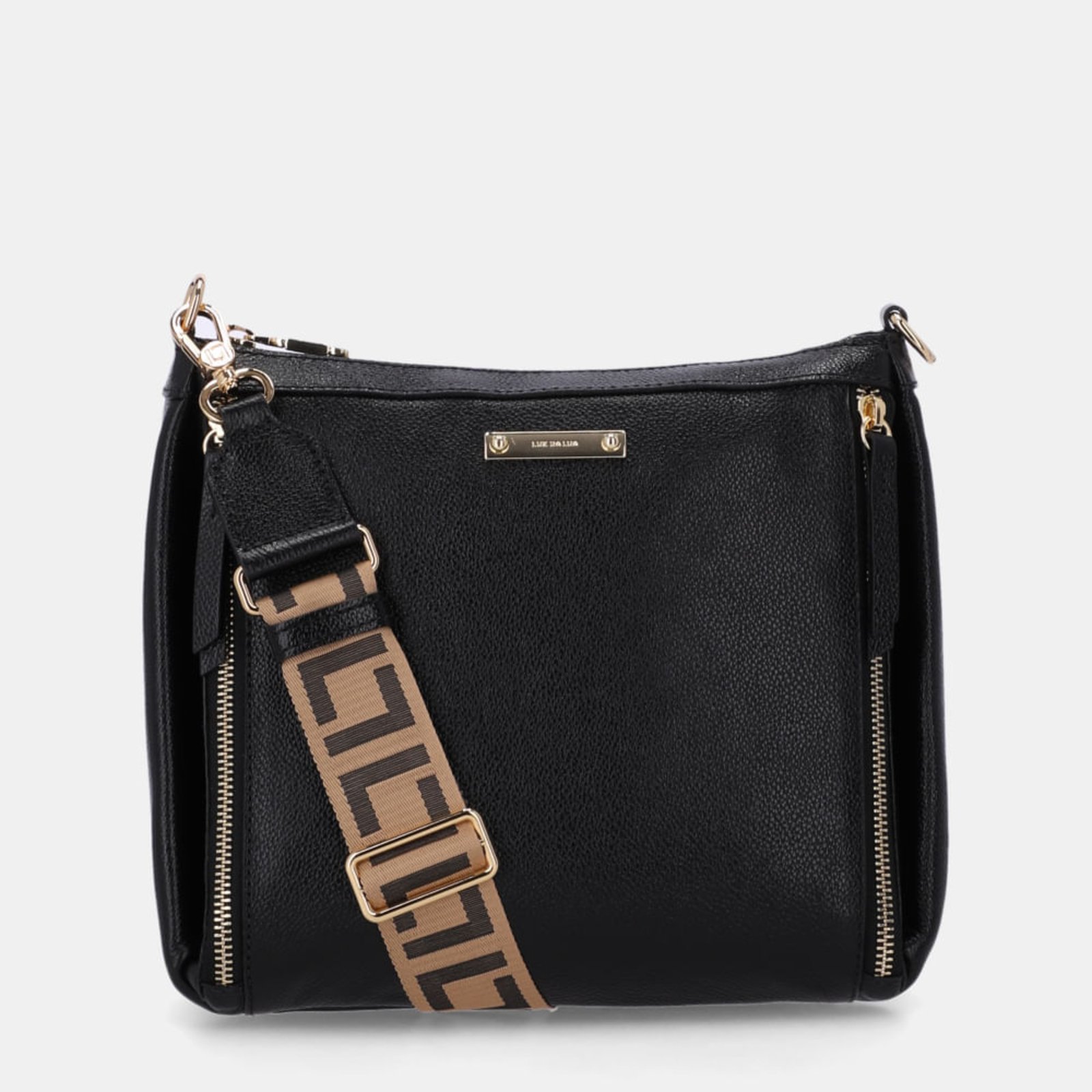 Bolsa Tiracolo Média New Ridge Preto - 10006516 Luz da Lua