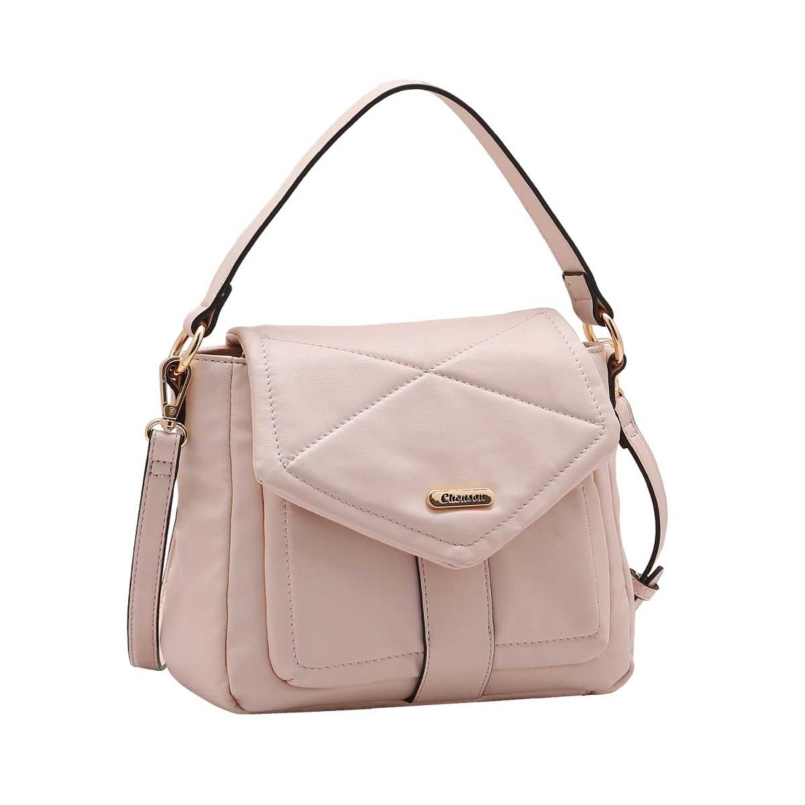 Vista 2 Bolsa Feminina Chenson Soft Chic 3485283 Rose rosê rose Chenson rosê rose