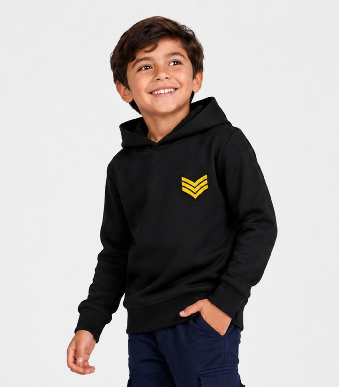 Infantil - Blusão Com Capuz Masculino Trick Nick Preto