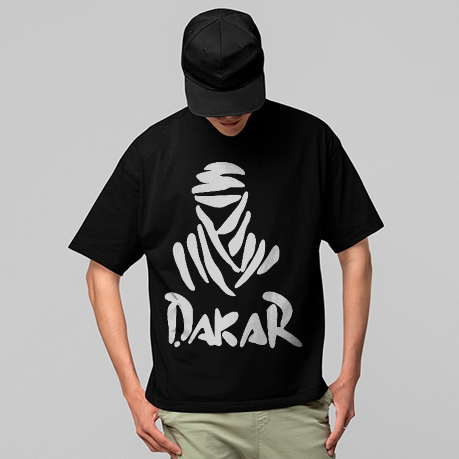 Camiseta Oversized Premium Dakar Off Road Rally Unissex Preto