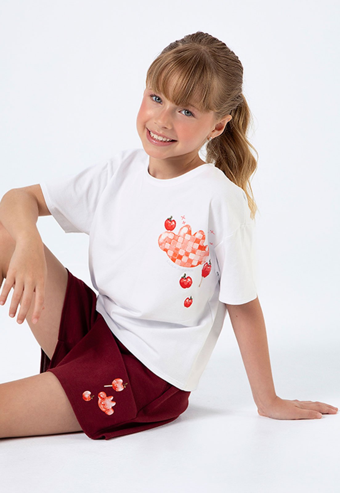 Infantil - Conjunto Lilica Ripilica Branco Estampa Colorida