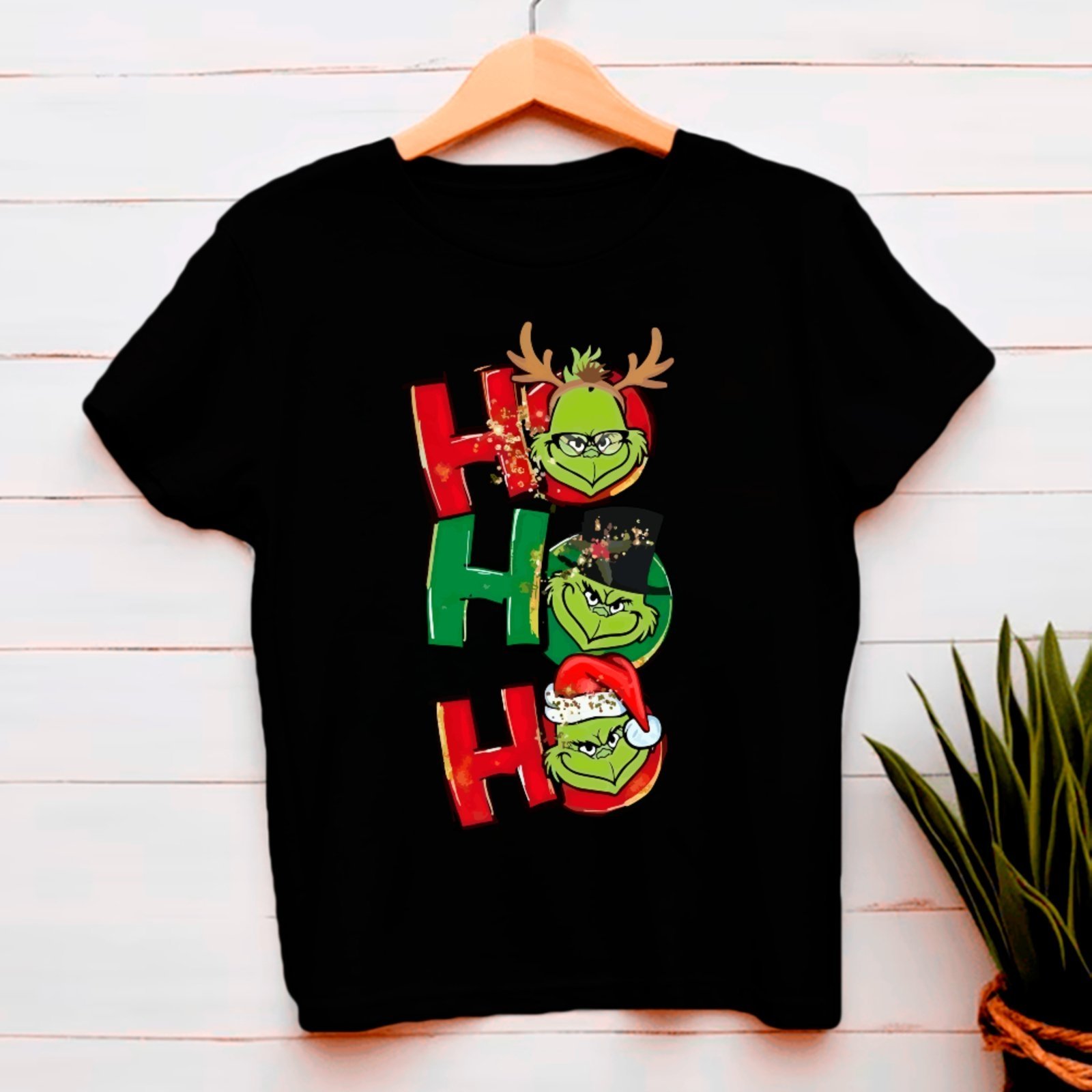 Vista 2 Infantil - Camiseta Ousy Natal Monstrinhos Ho Ho Ho Divertido branco ousy branco