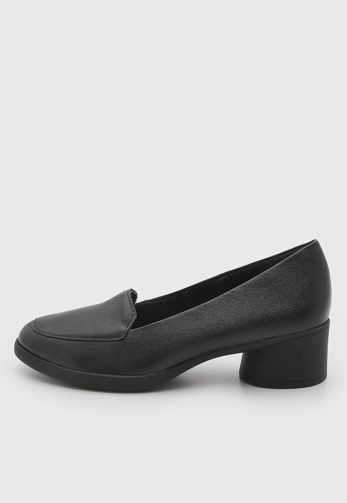 Scarpin Feminino Usaflex Couro Preto