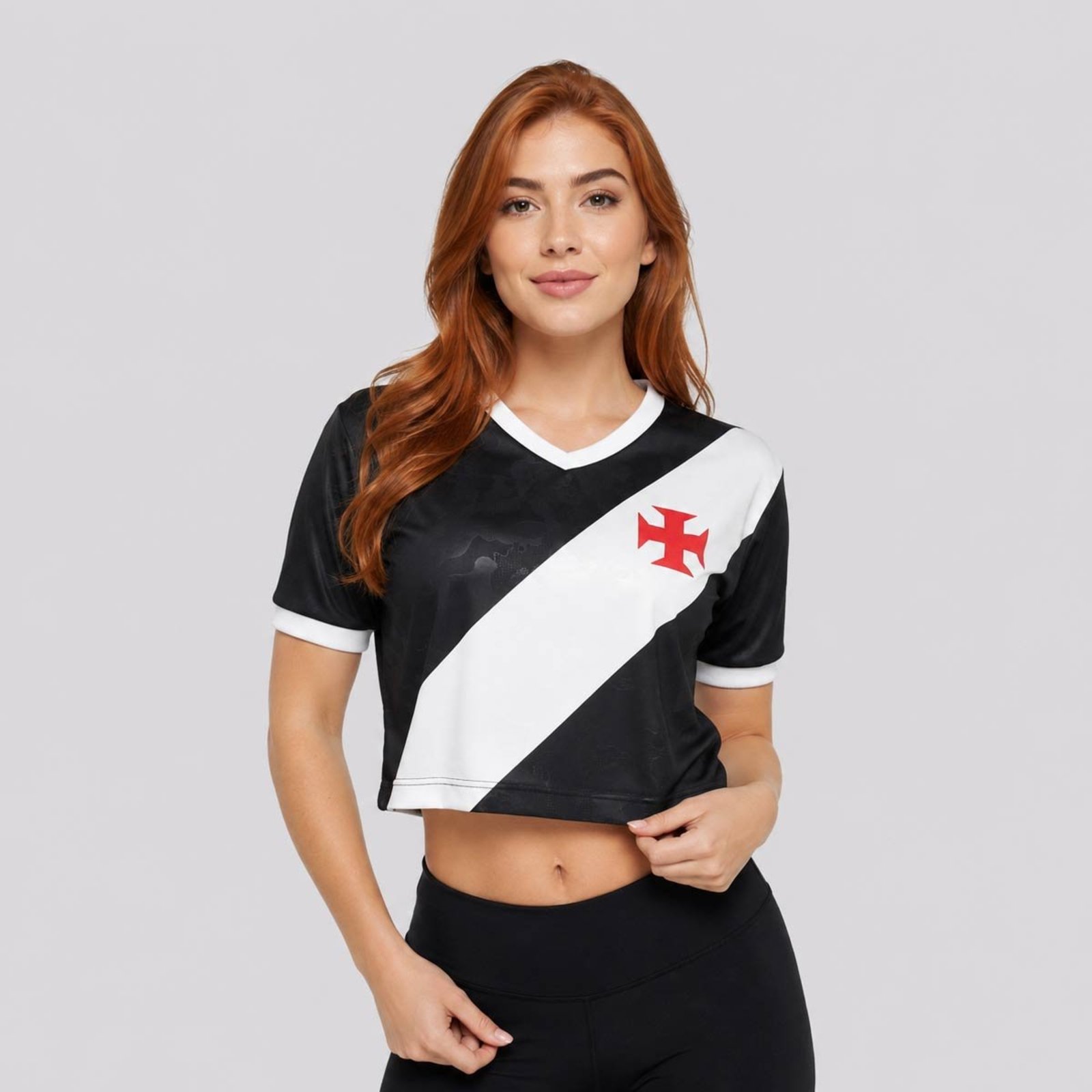 Cropped Vasco Carisma Feminino Preto